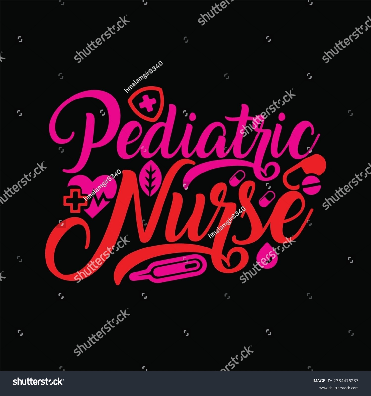 SVG of Pediatric Nurse 1 t-shirt design. Here You Can find and Buy t-Shirt Design. Digital Files for yourself, friends and family, or anyone who supports your Special Day and Occasions. svg