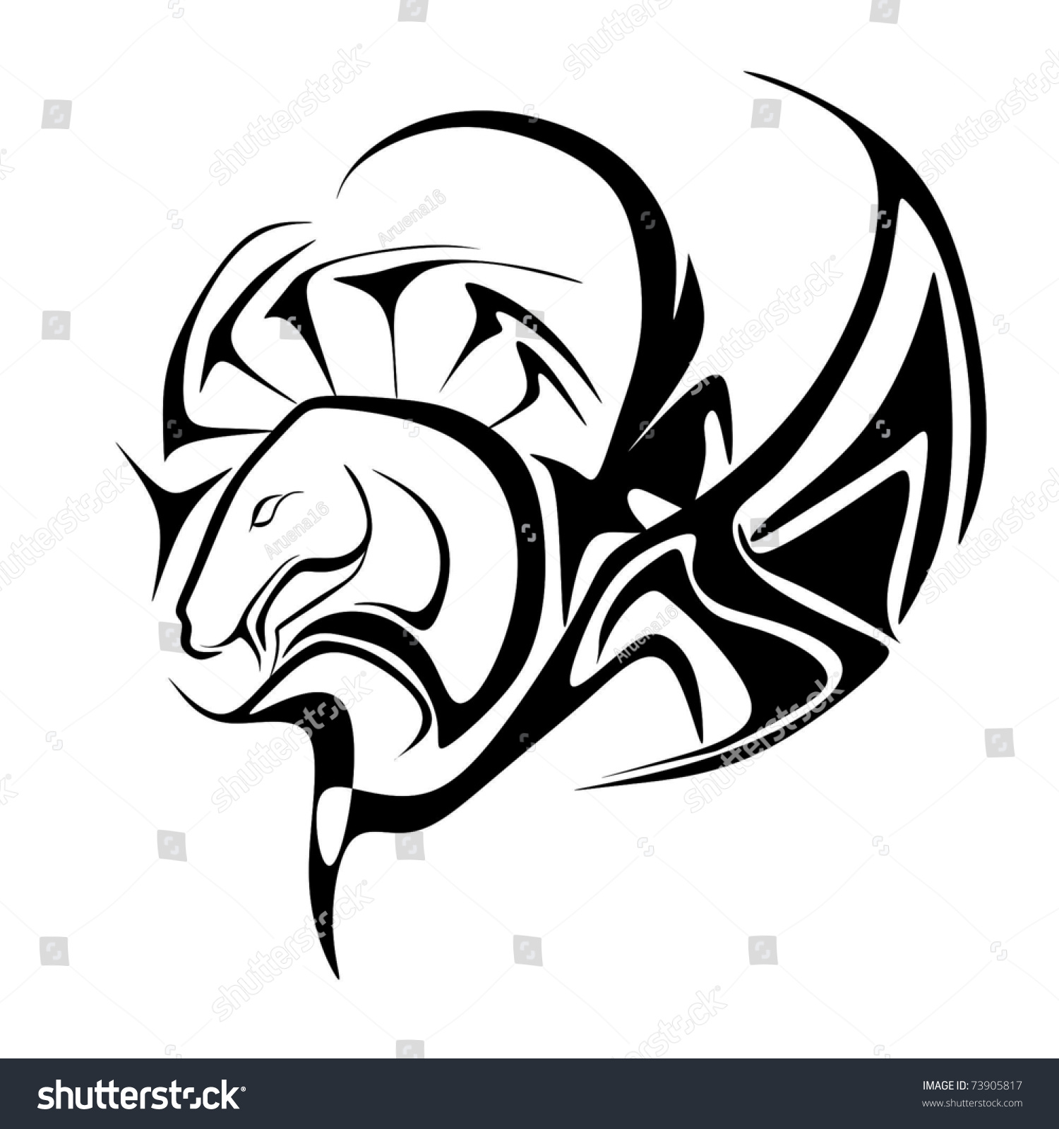 Pegasus Tribal Vector - 73905817 : Shutterstock