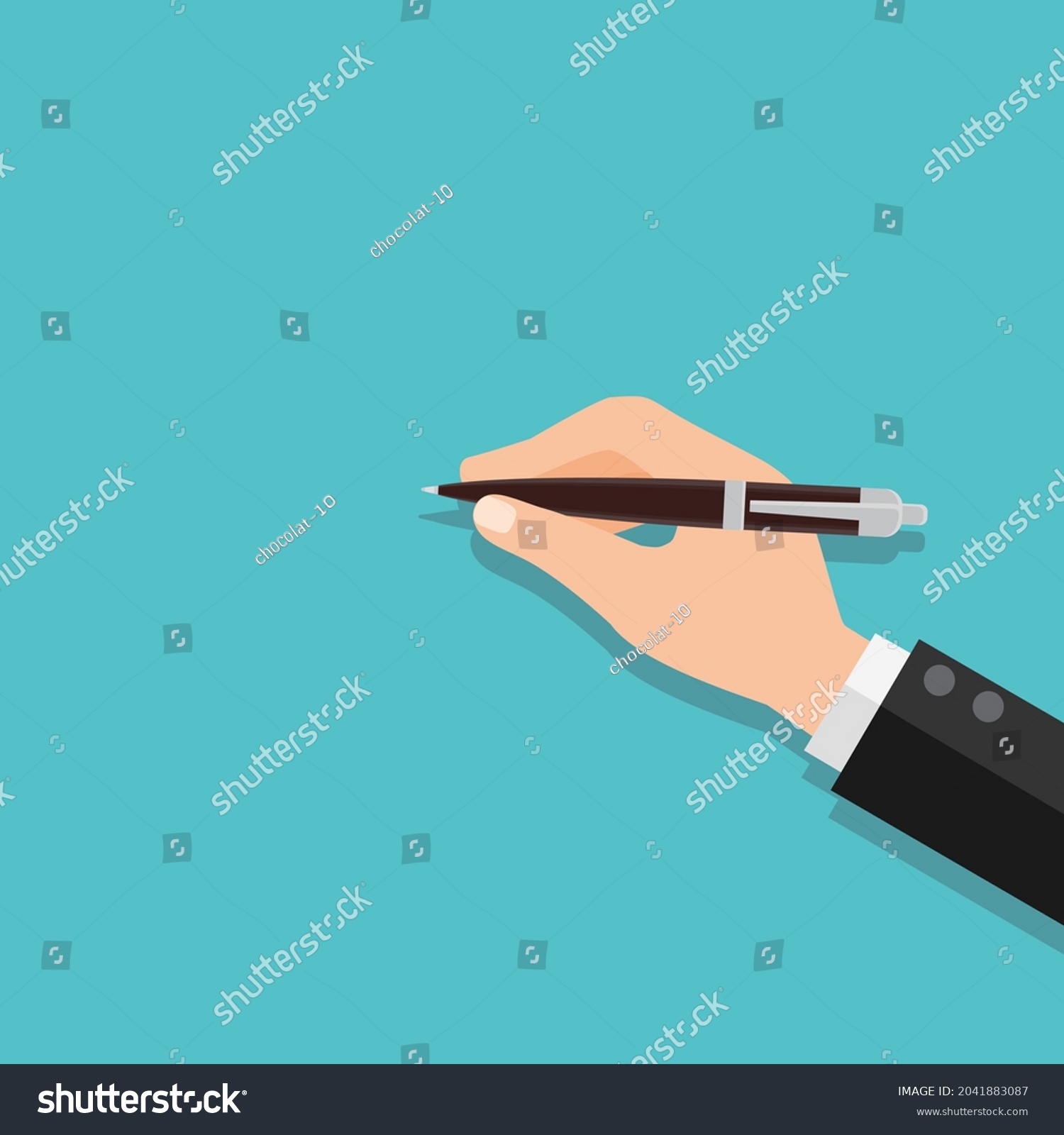 Pen Hand Sign Vector Illustration Stock Vector (Royalty Free ...