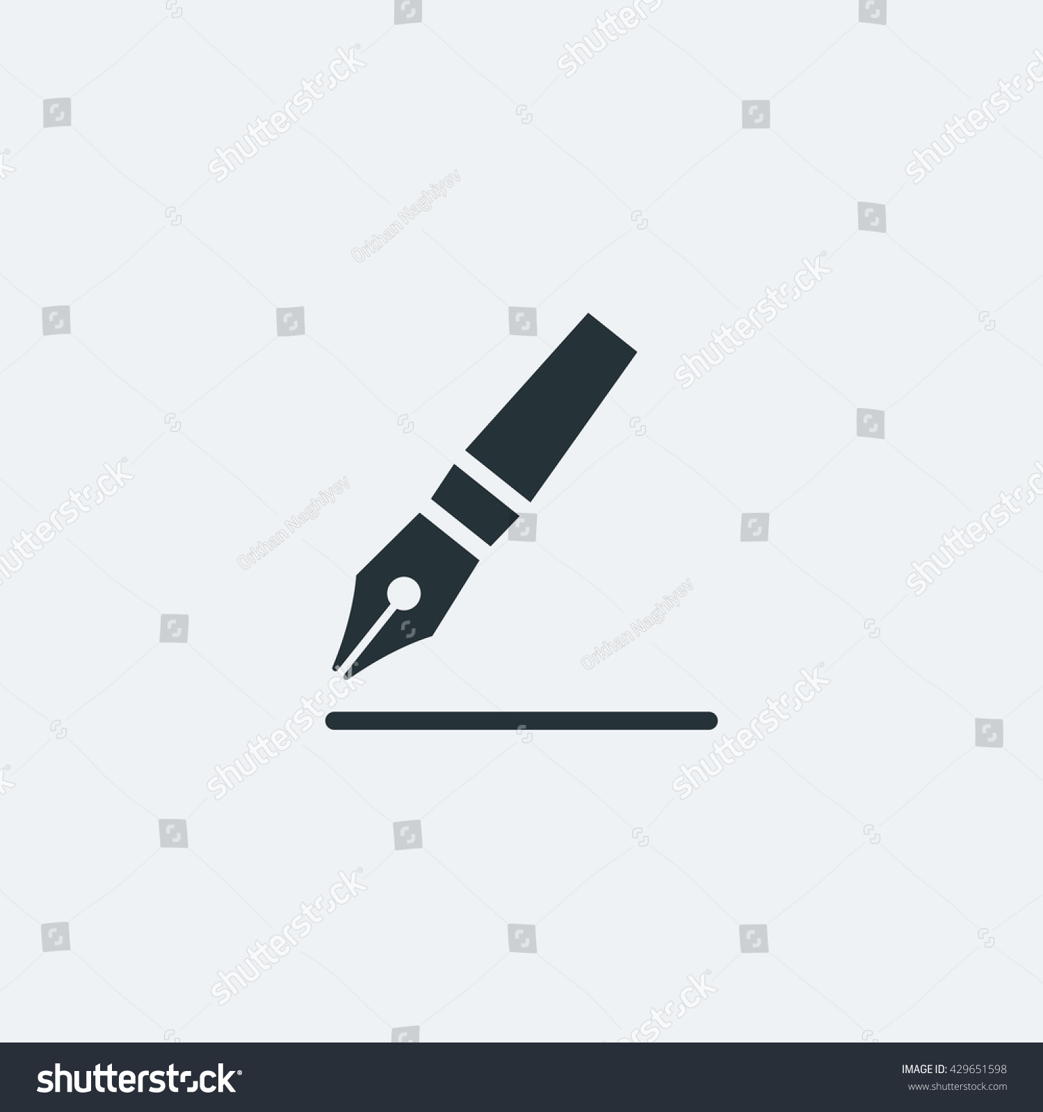 Pen Icon Stock Vector Illustration 429651598 : Shutterstock