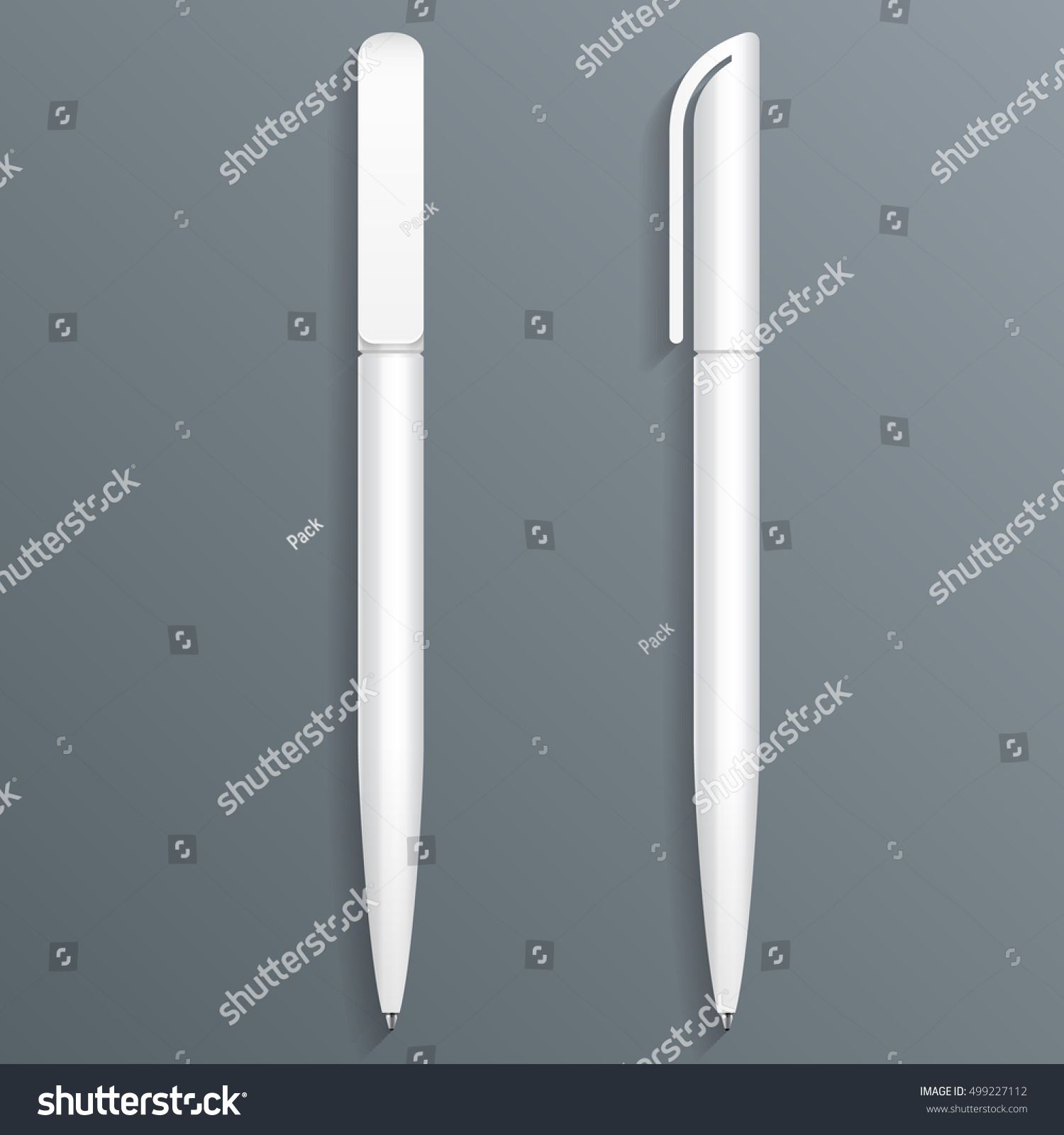 Pen Pencil Marker Set Corporate Identity Stock Vector (Royalty Free ...