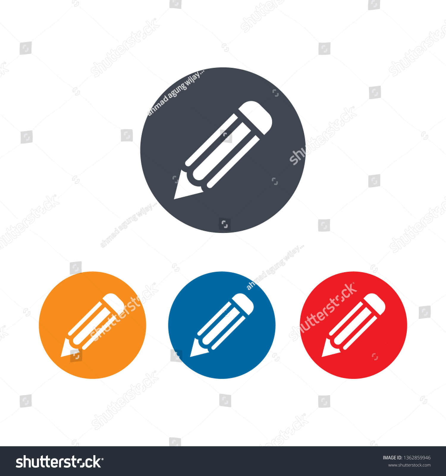 Pencil Drawing Logo Stock Vector (Royalty Free) 1362859946