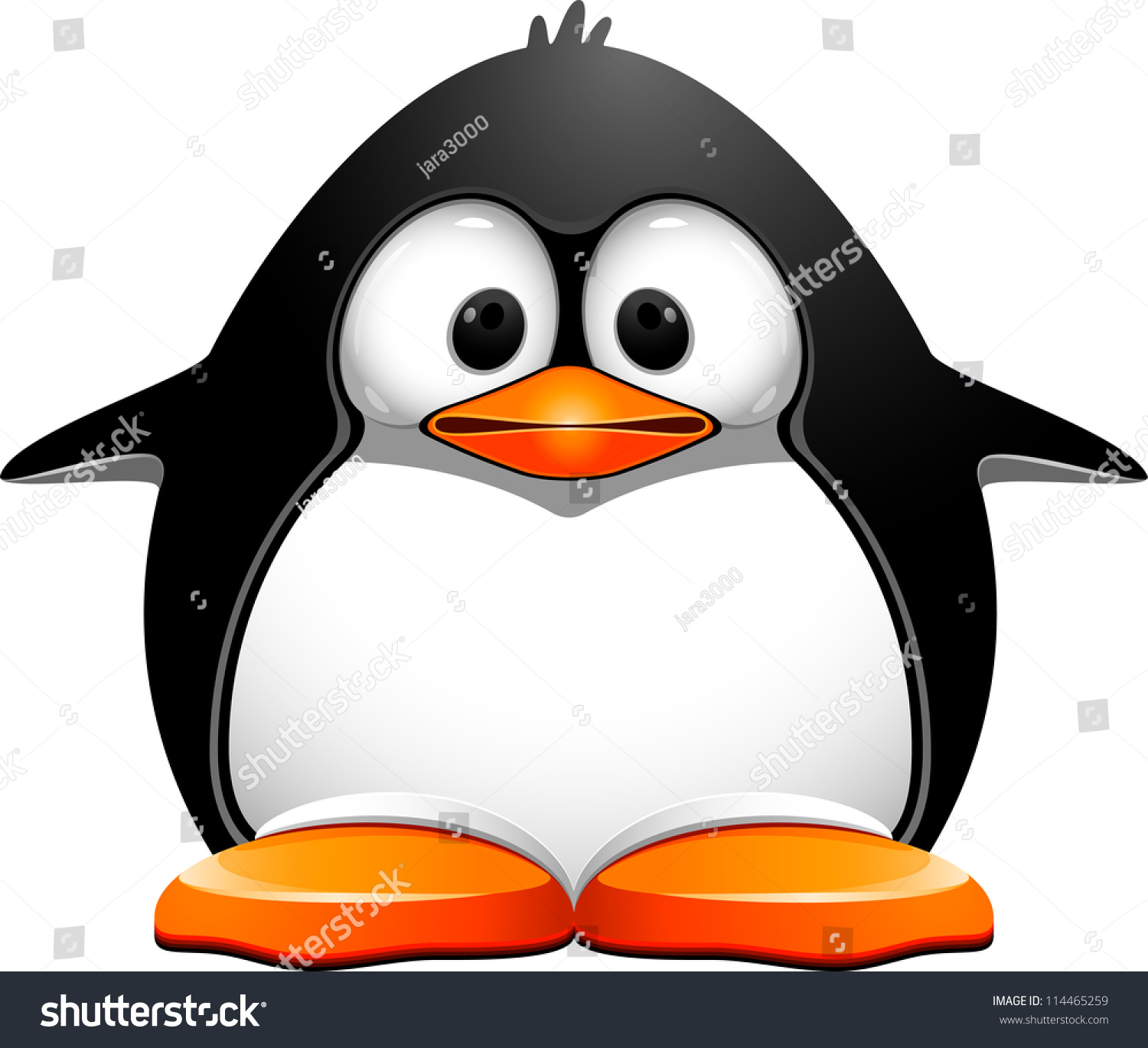 Penguin Stock Vector 114465259 - Shutterstock