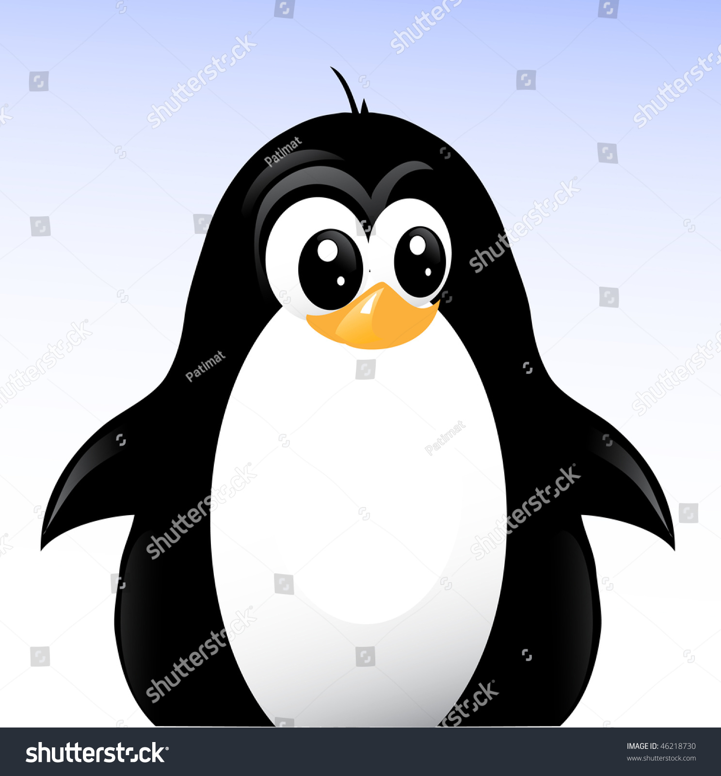 Penguin Vector. Happy Bird. - 46218730 : Shutterstock