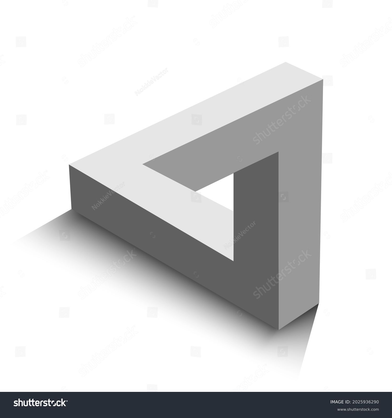 175 Penrose Triangle Surreal Concept Stock Illustrations Images   Stock Vector Penrose Triangle Isolated On White Background Vector Illustration 2025936290 