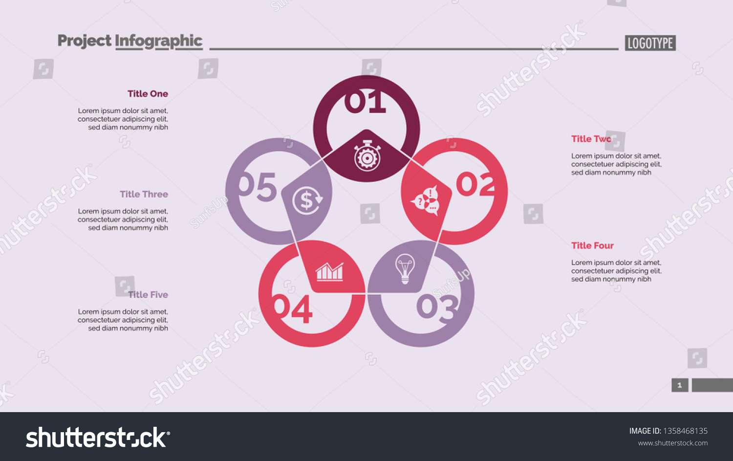 Pentagon Chart Process Diagram Cycle Graph Stock Vector Royalty Free 1358468135 Shutterstock 4513