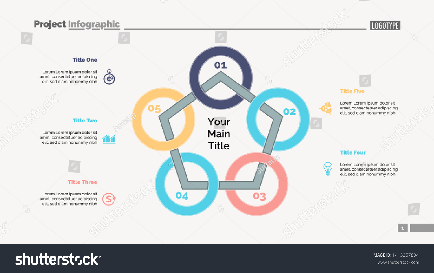 Pentagon Diagram Process Chart Cycle Graph Stock Vector Royalty Free 1415357804 Shutterstock 7343