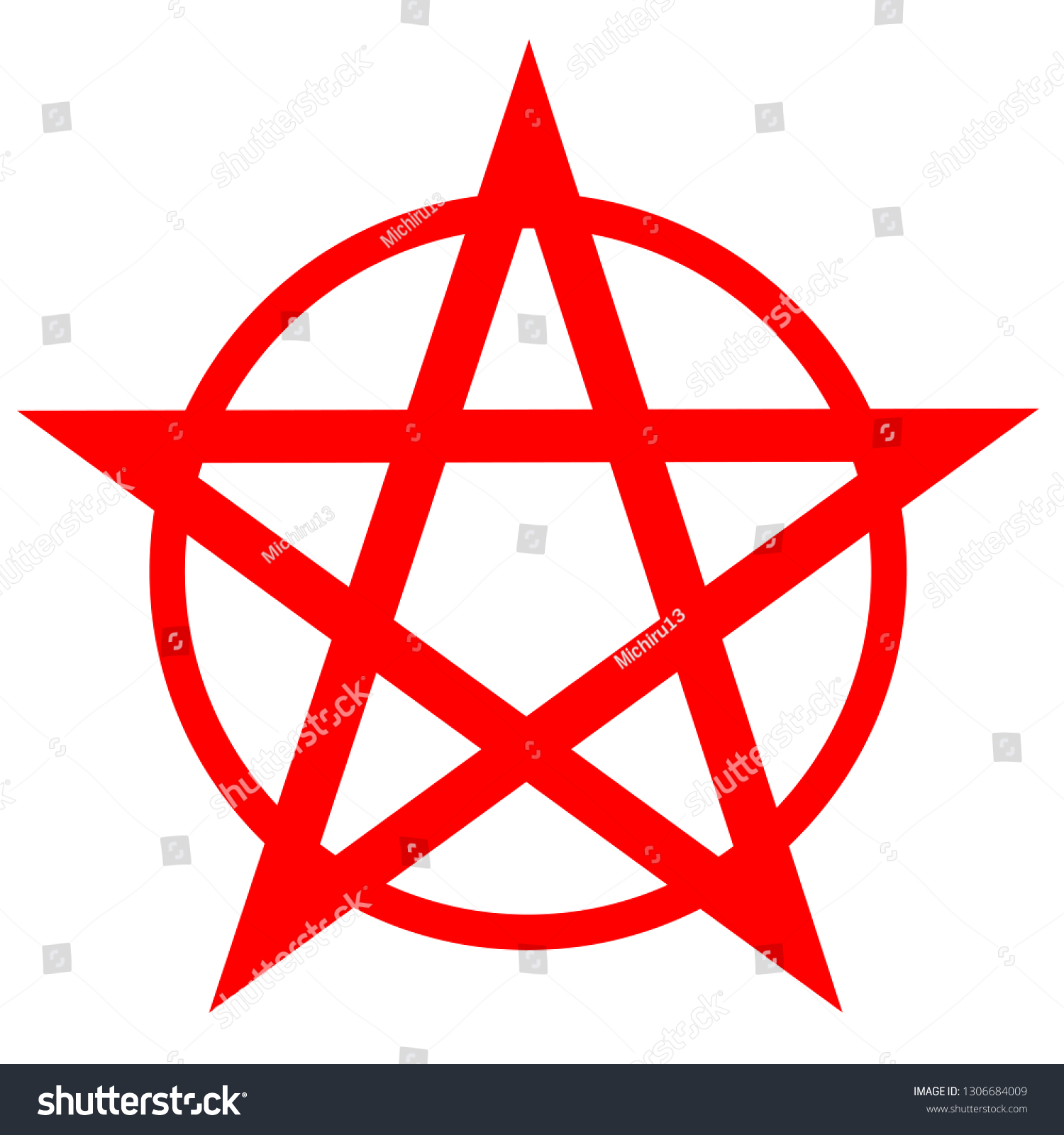 Pentagram Pentalpha Pentangle Dot Work Ancient Stock Vector Royalty Free 1306684009