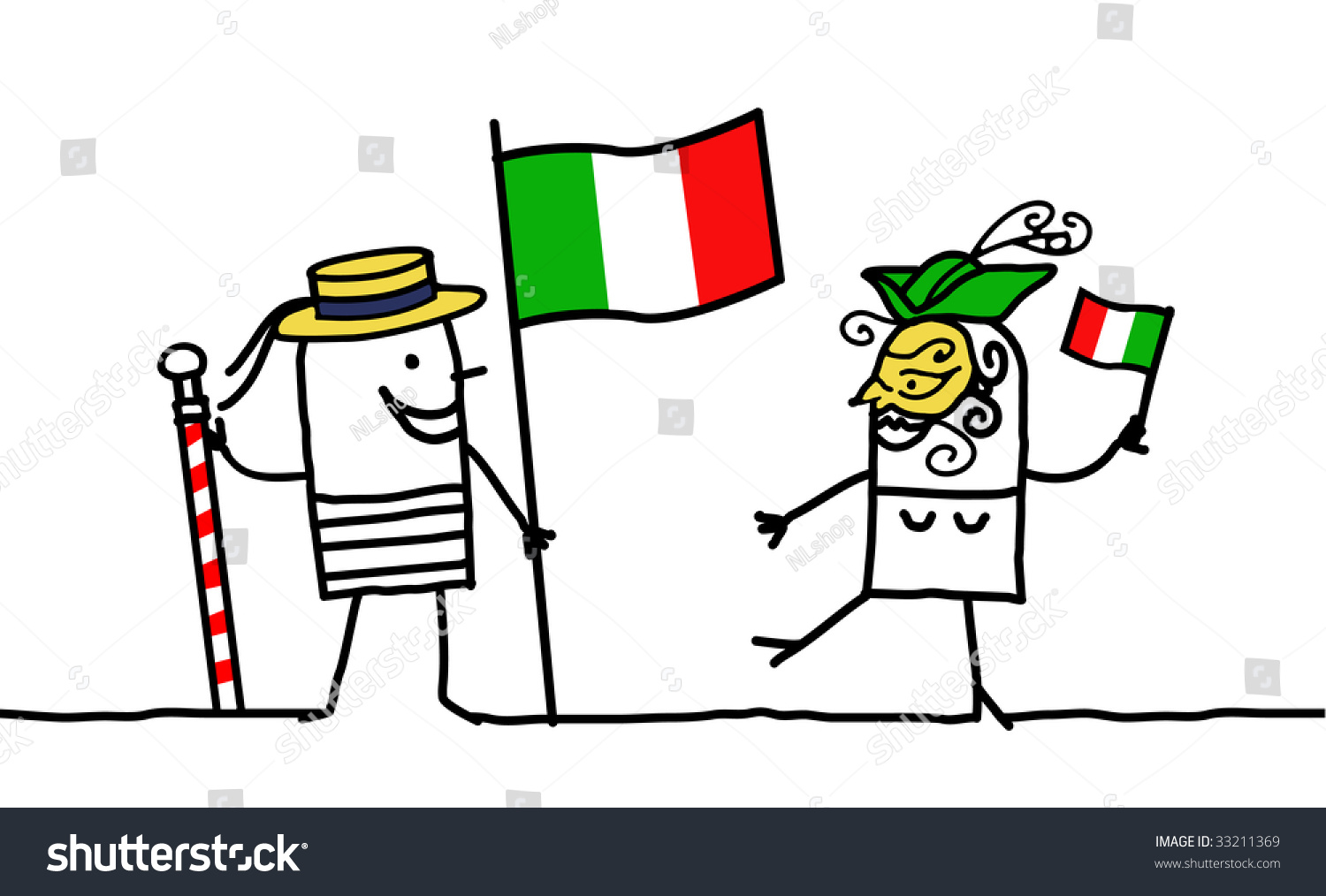 People And Italy Stock Vector Illustration 33211369 : Shutterstock