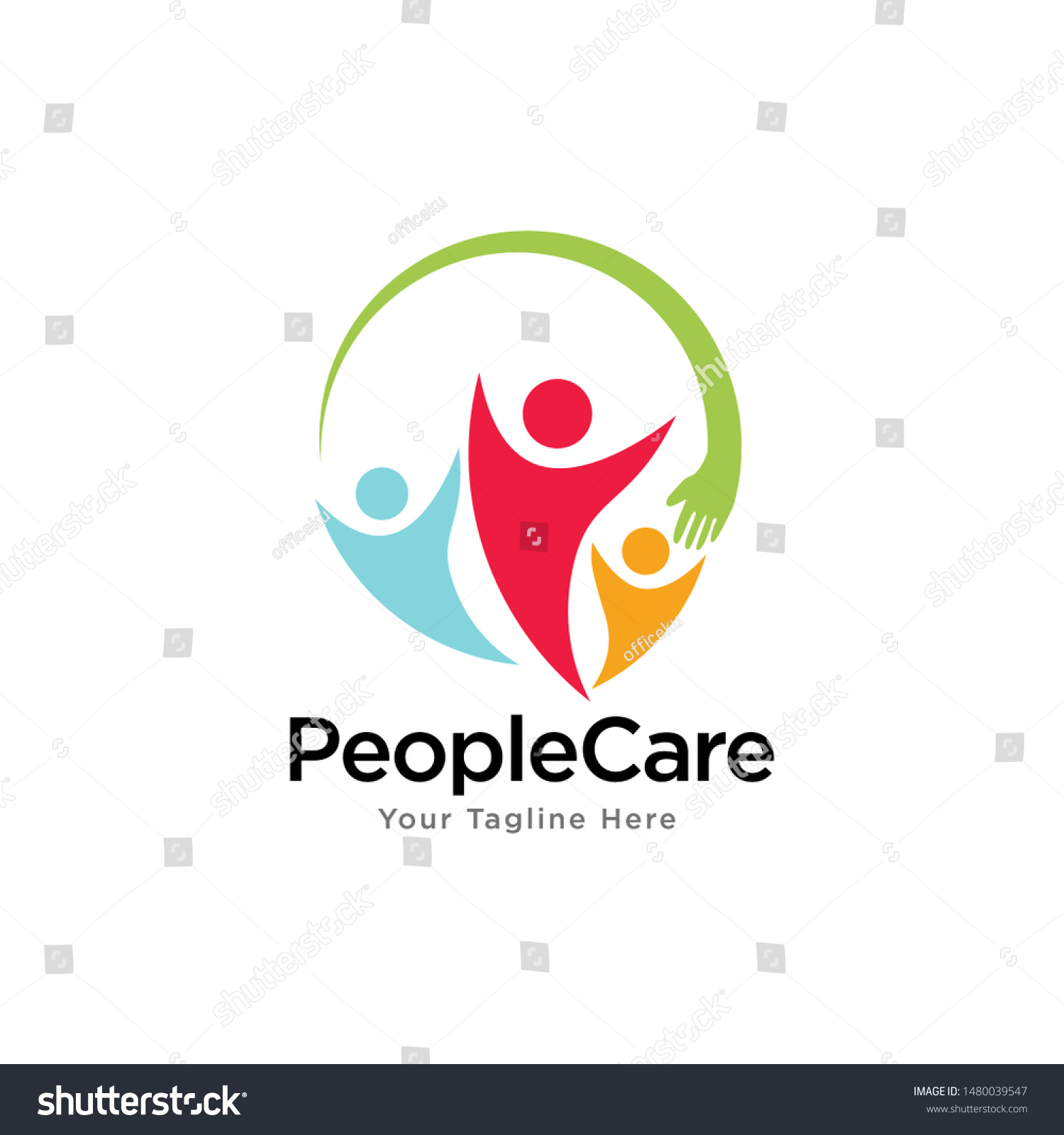 People Care Logo Template Health Care Stock Vector (Royalty Free ...