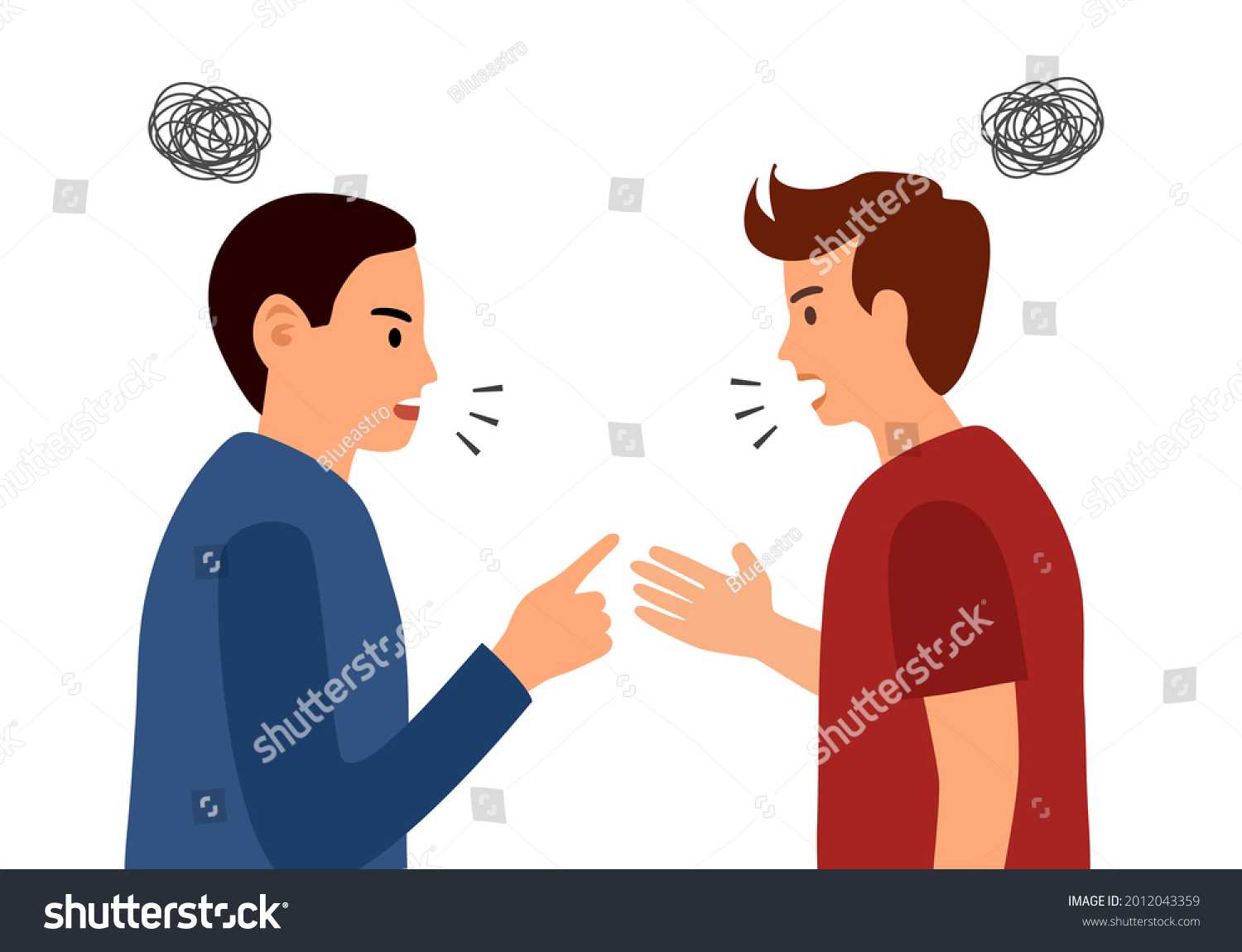 696 Two people talking angry Stock Illustrations, Images & Vectors ...