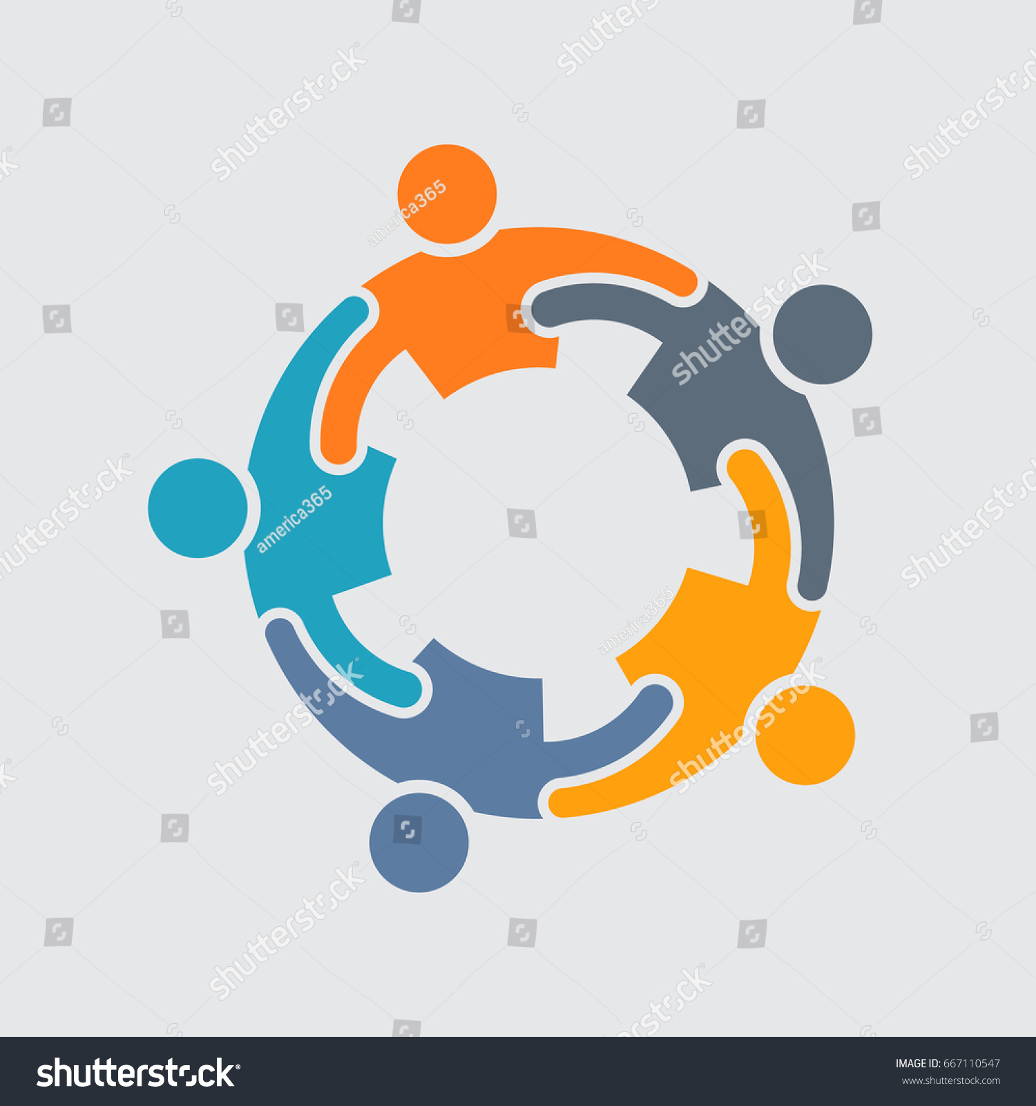 people family logo illustration のベクター画像素材 ロイヤリティ
