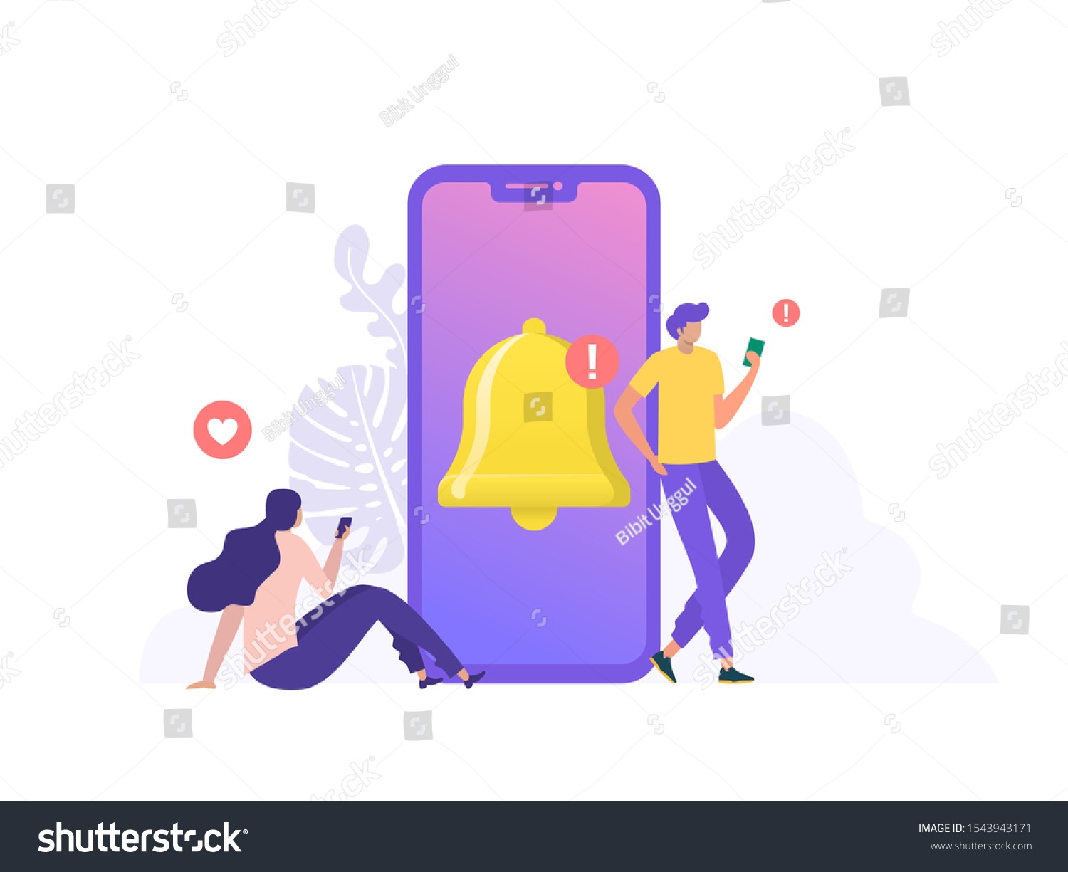 People Get Chat Messages Notification On Stock Vector Royalty Free people-get-chat-messages-notification-on-stock-vector-royalty-free