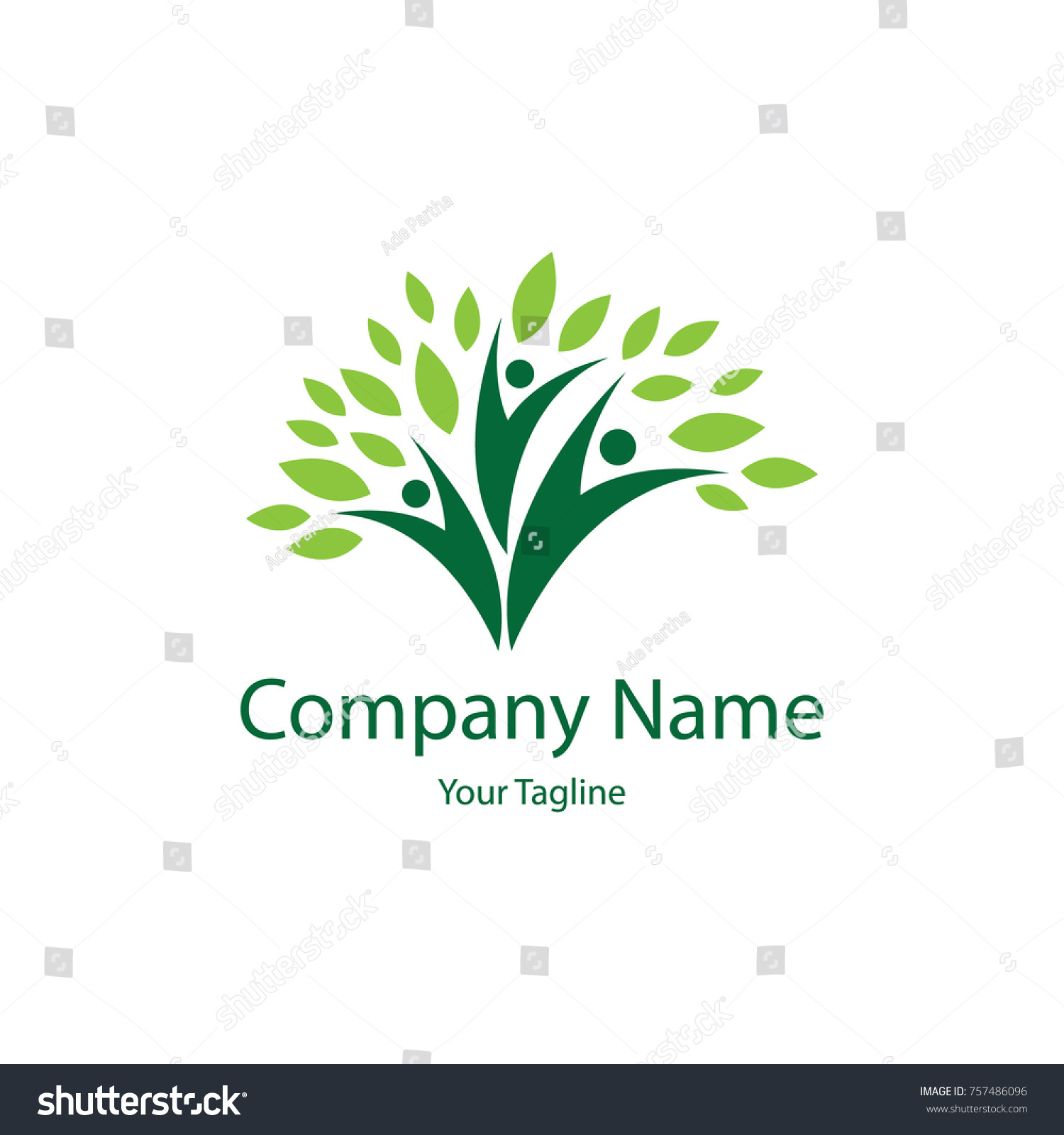 People Grow Tree Eco Logo Icon Stock Vector (Royalty Free) 757486096