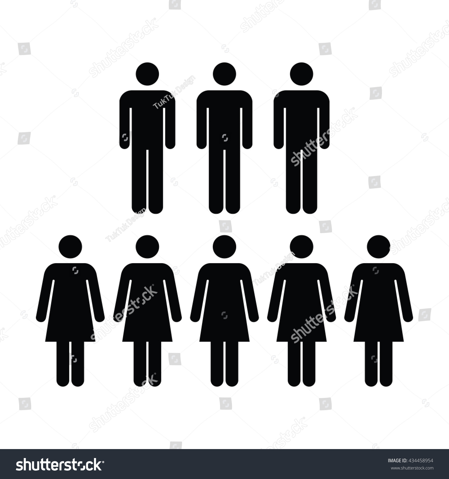 People Icon Men Women Vector Stock Vector 434458954 - Shutterstock