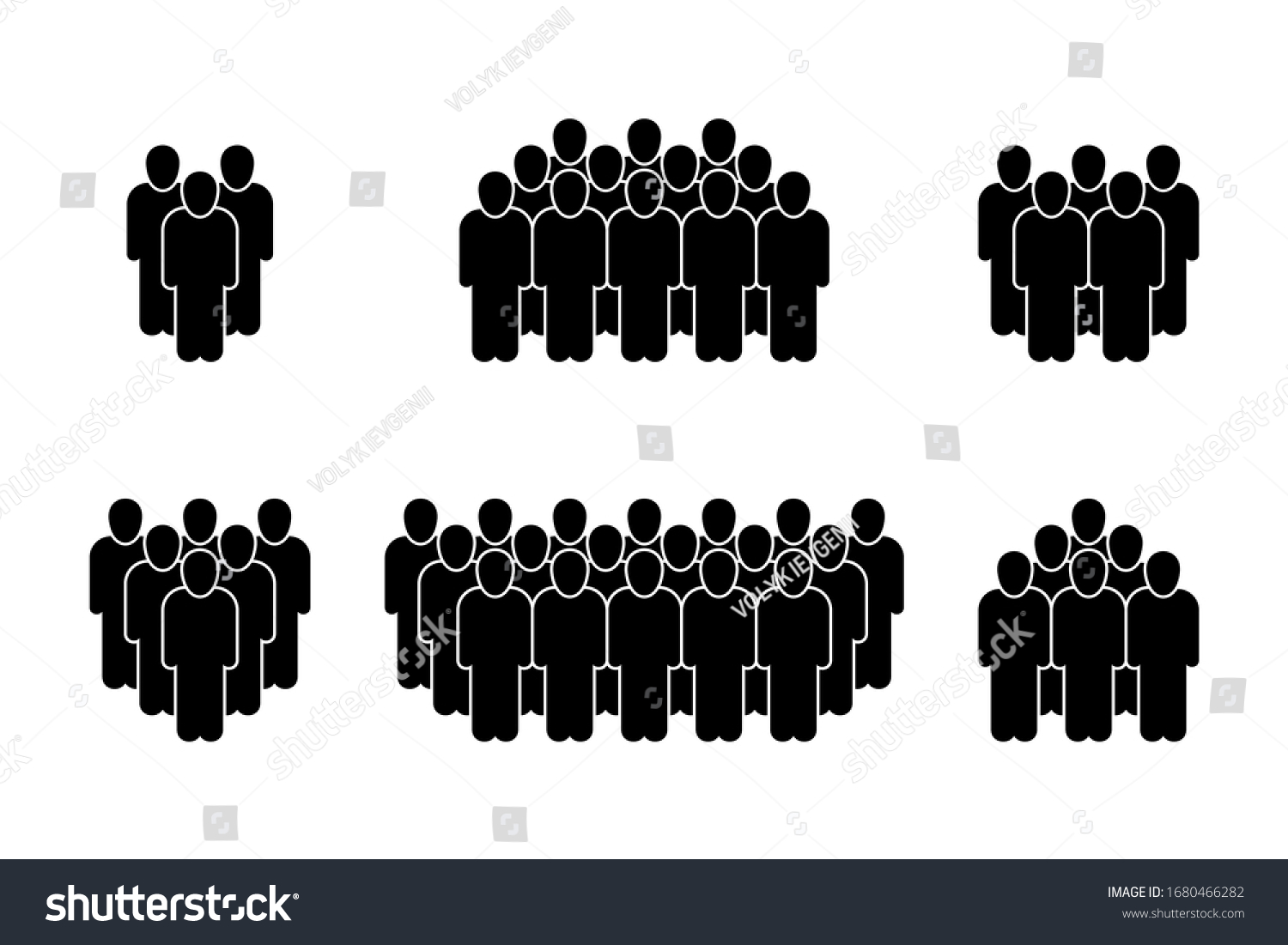 People Icon Set Trendy Flat Style Stock Vector (Royalty Free) 1680466282