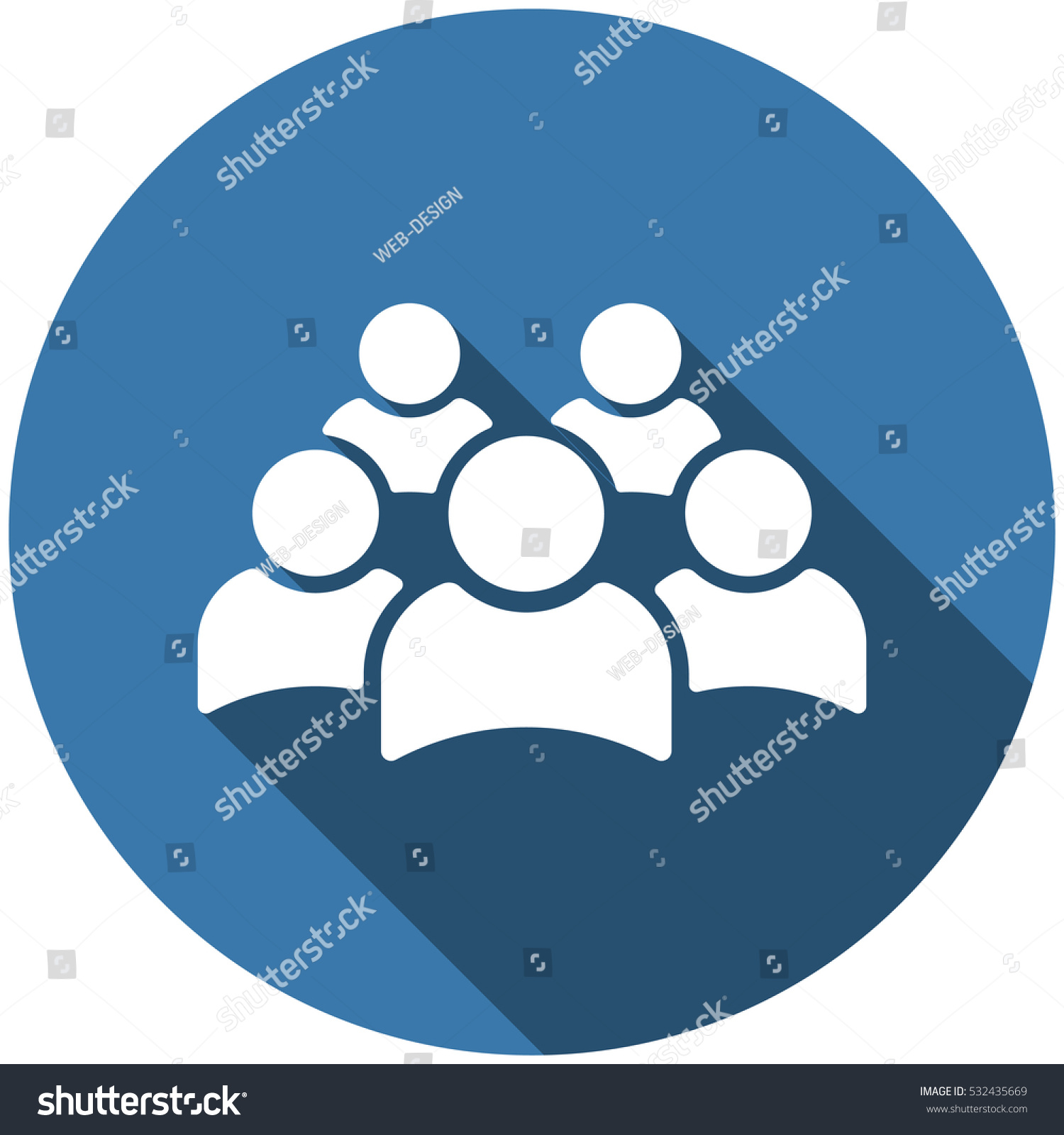 People Icon Vector Flat Design Style Stock Vector Royalty Free