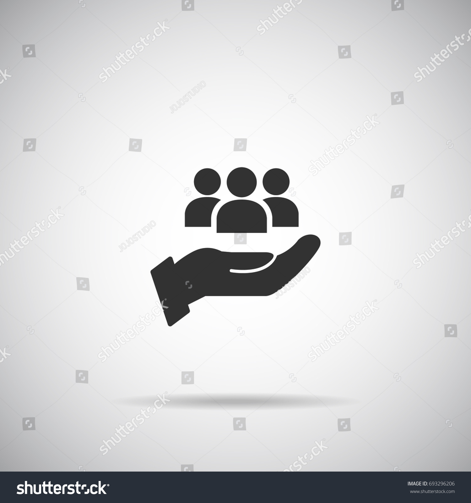 People Hand Icon Vector Illustration Stock Vector (royalty Free) 693296206