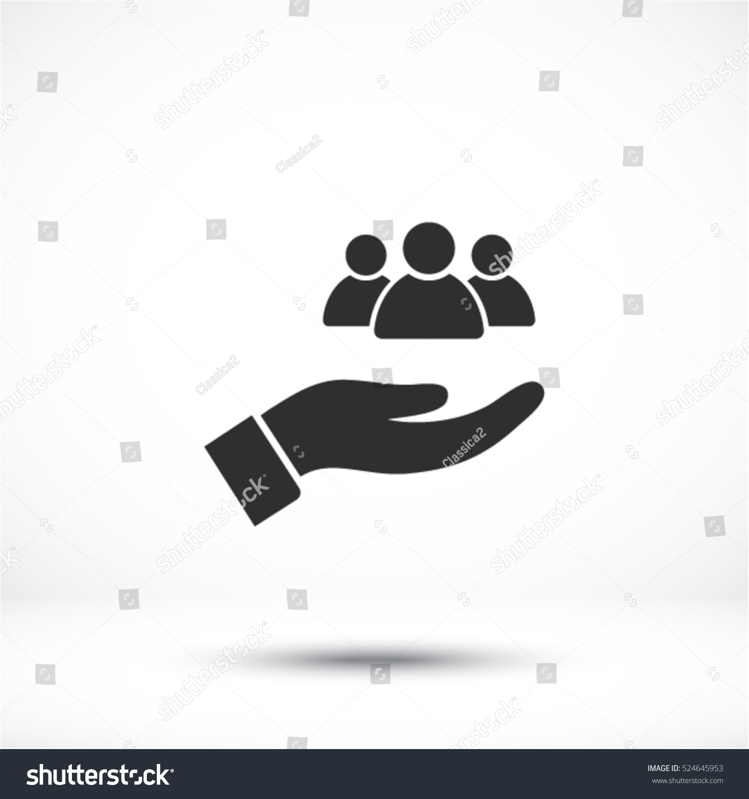 People Hand Icon Stock Vector 524645953 - Shutterstock