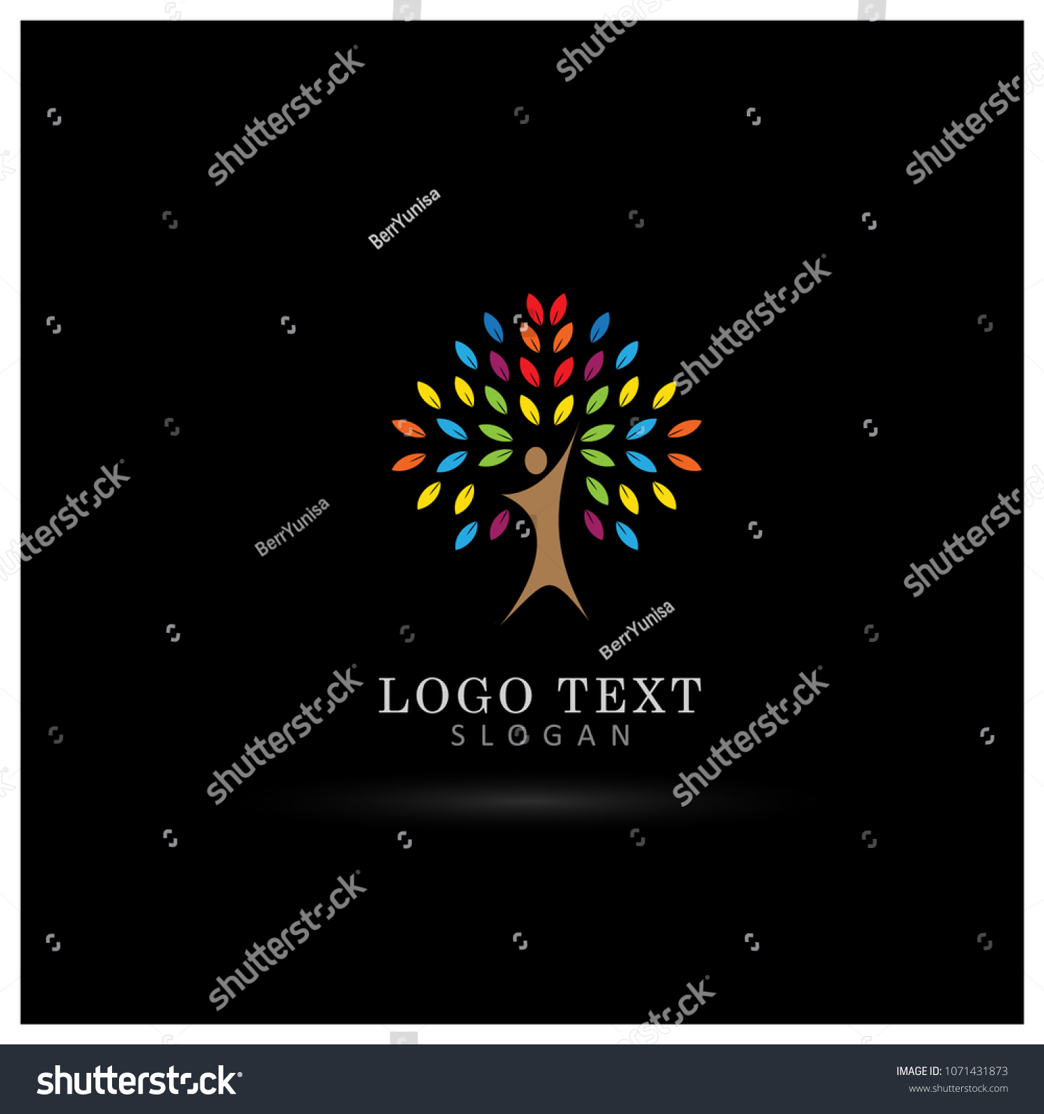 People Learning Tree Logo Symbol Icon Stock Vector Royalty Free