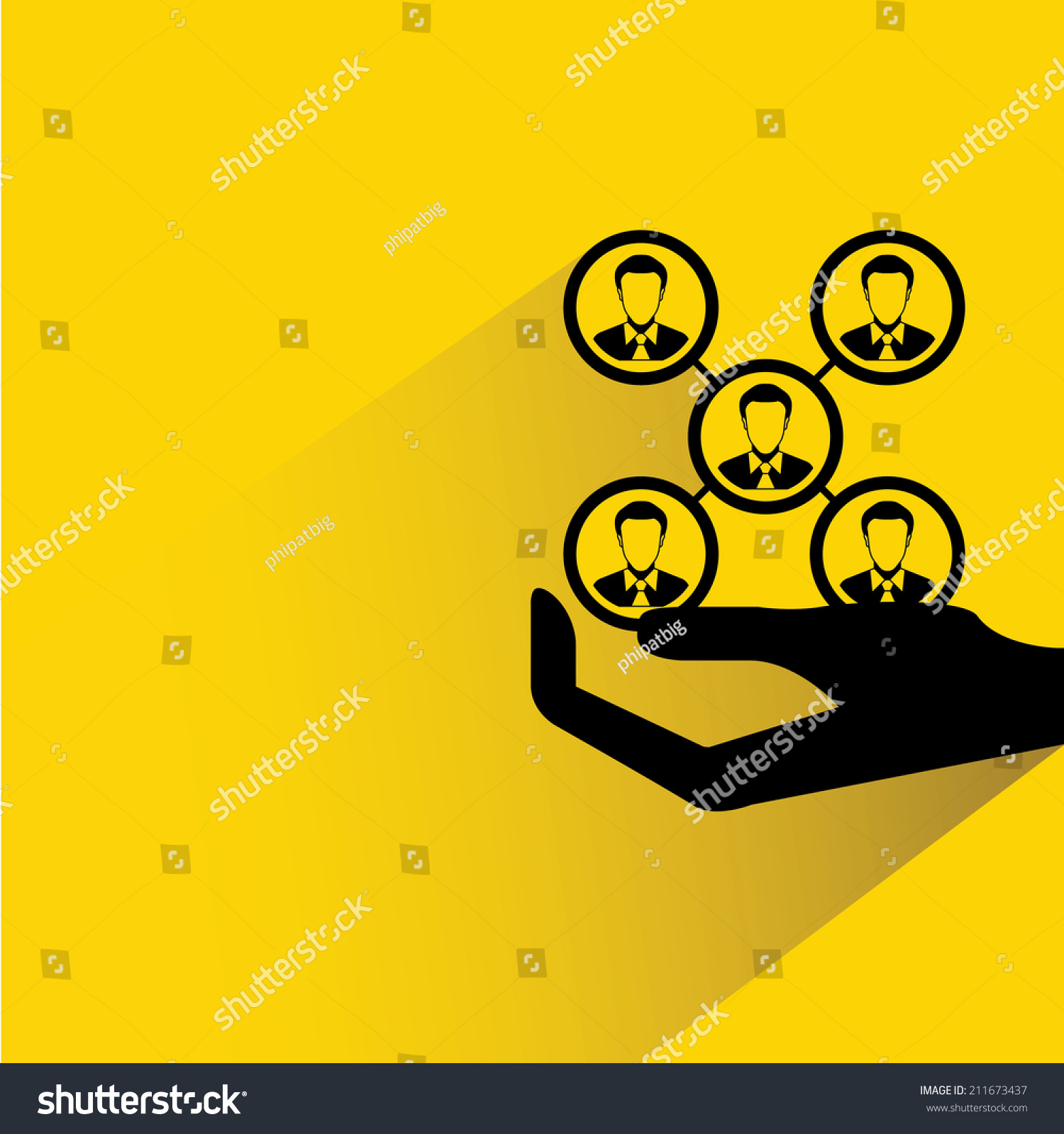 People Management Concept Manpower Allocation Human Stock Vector