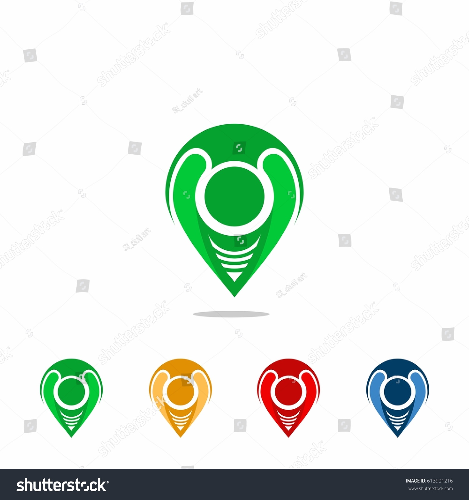 SVG of People navigation logo design. Creative PIN logo Concept svg