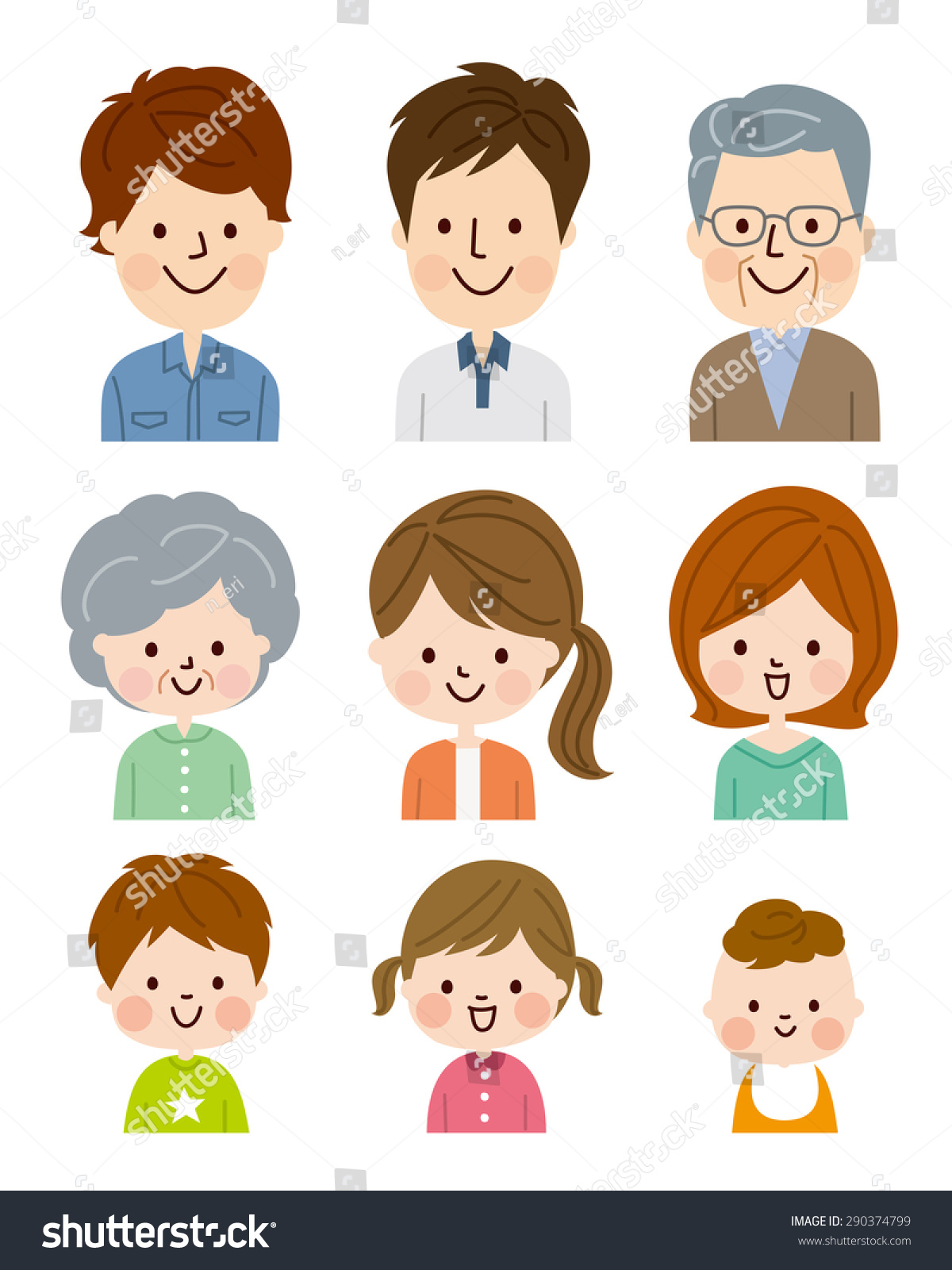 People Different Ages Stock Vector (Royalty Free) 290374799