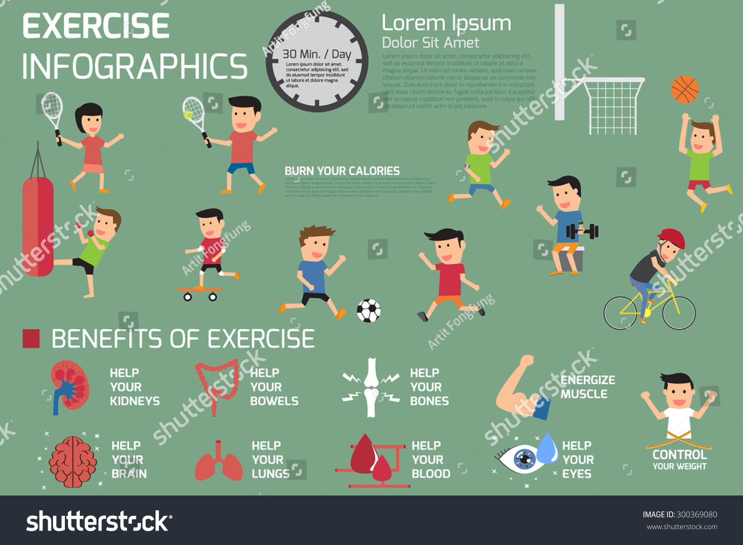 People Playing Sport Item Details Benefits Stock Vector (Royalty Free ...