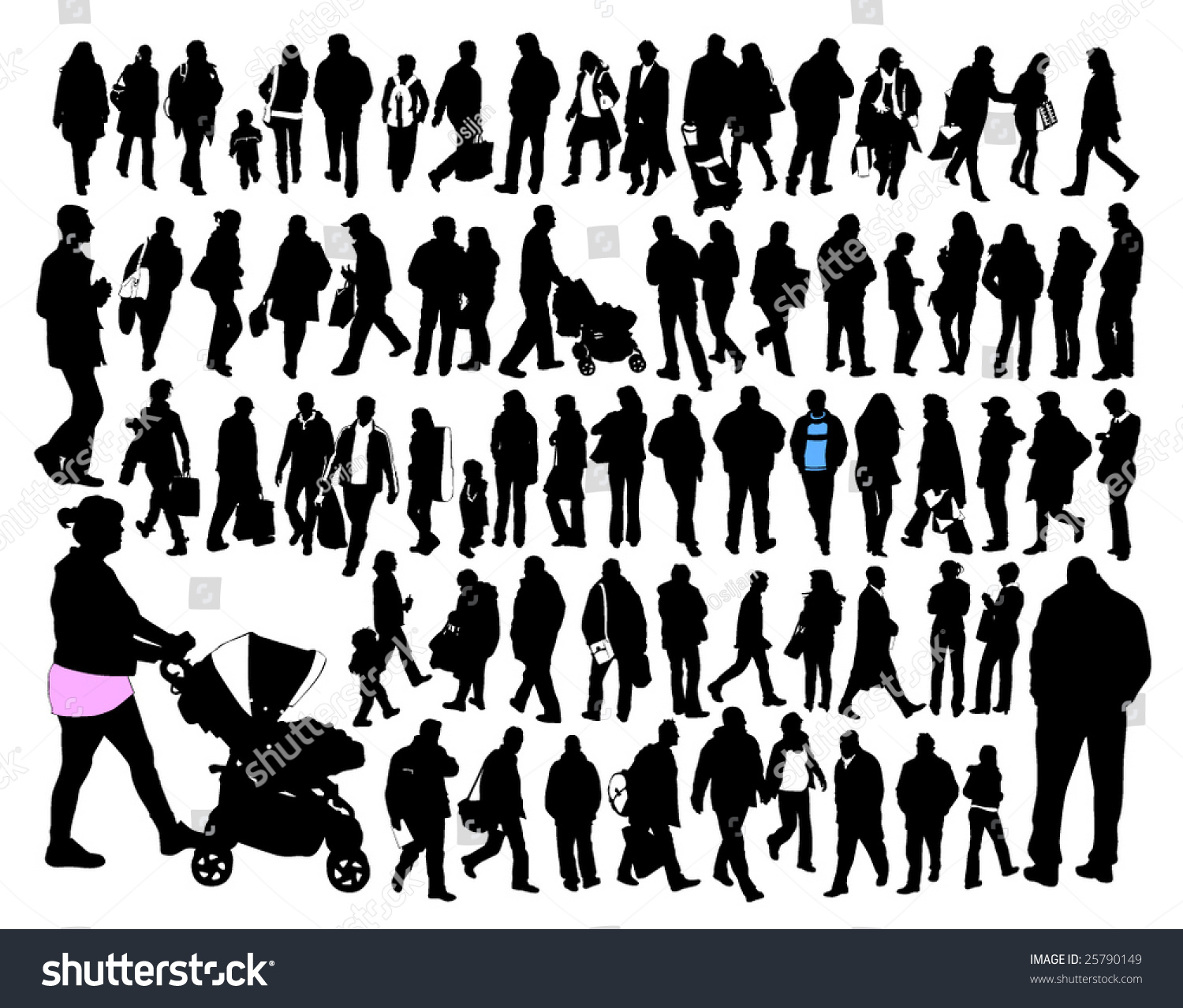 People, Silhouette Stock Vector 25790149 : Shutterstock