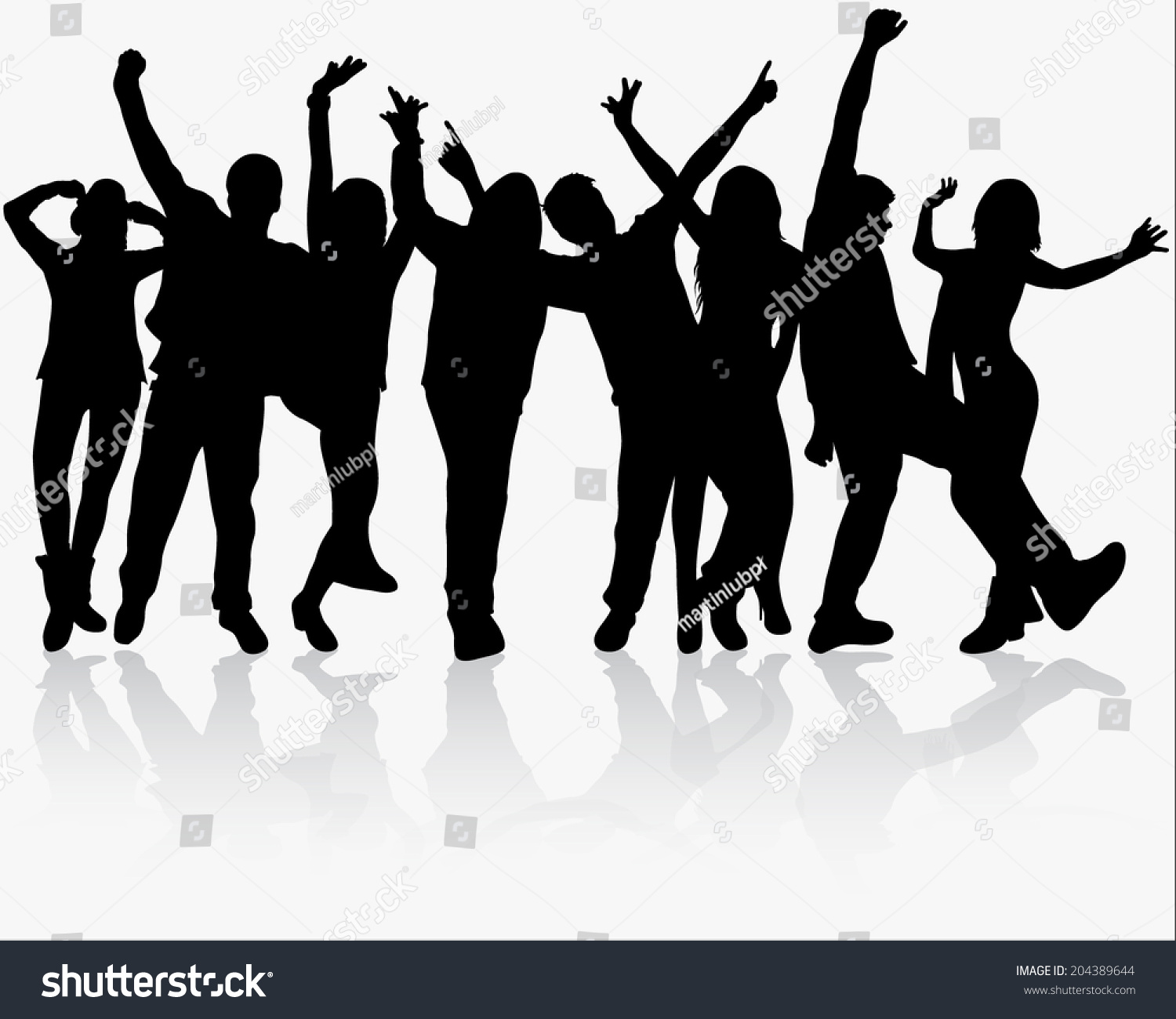 People Silhouettes Stock Vector 204389644 - Shutterstock