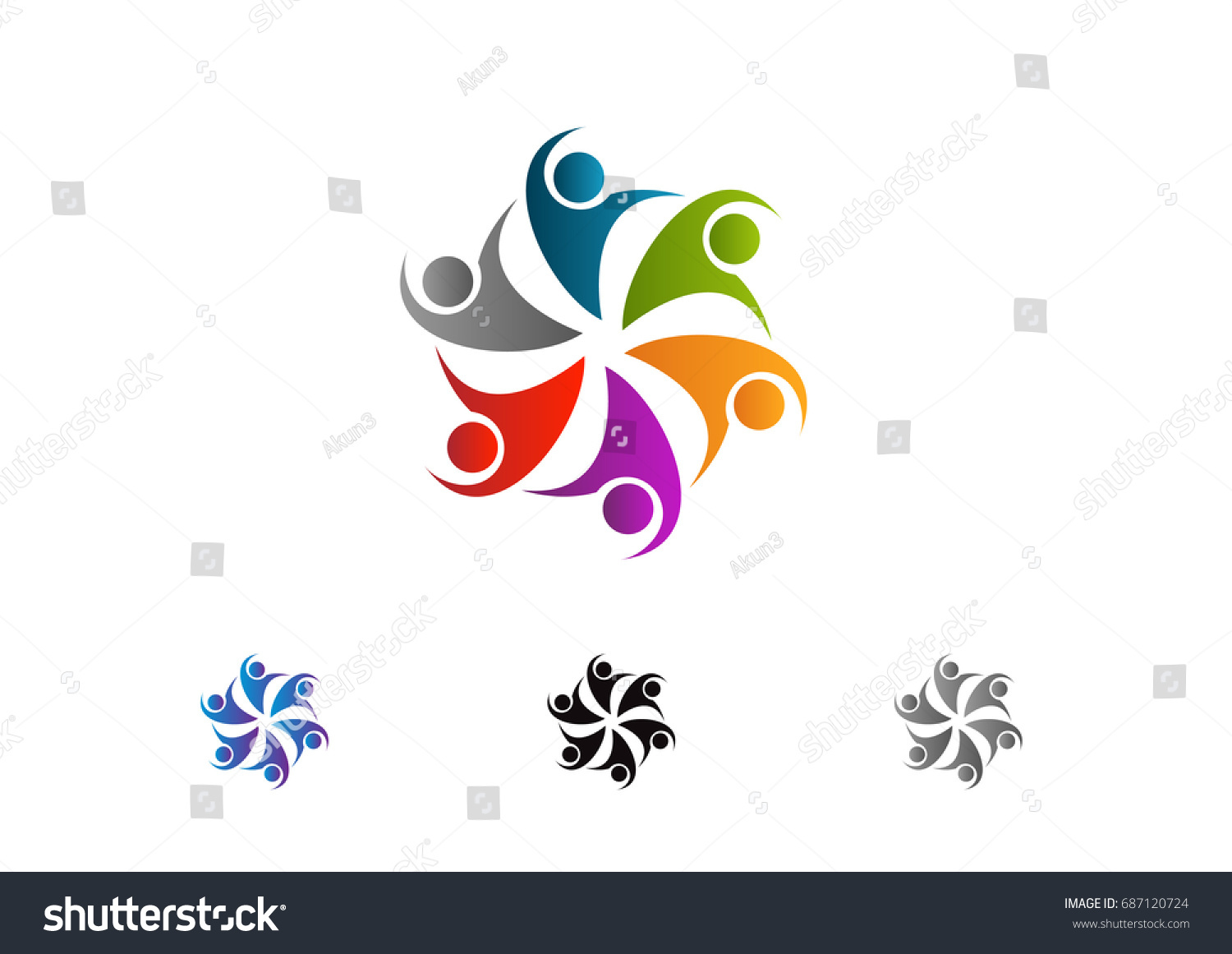 People Unity Logo Vector Stock Vector (Royalty Free) 687120724 ...