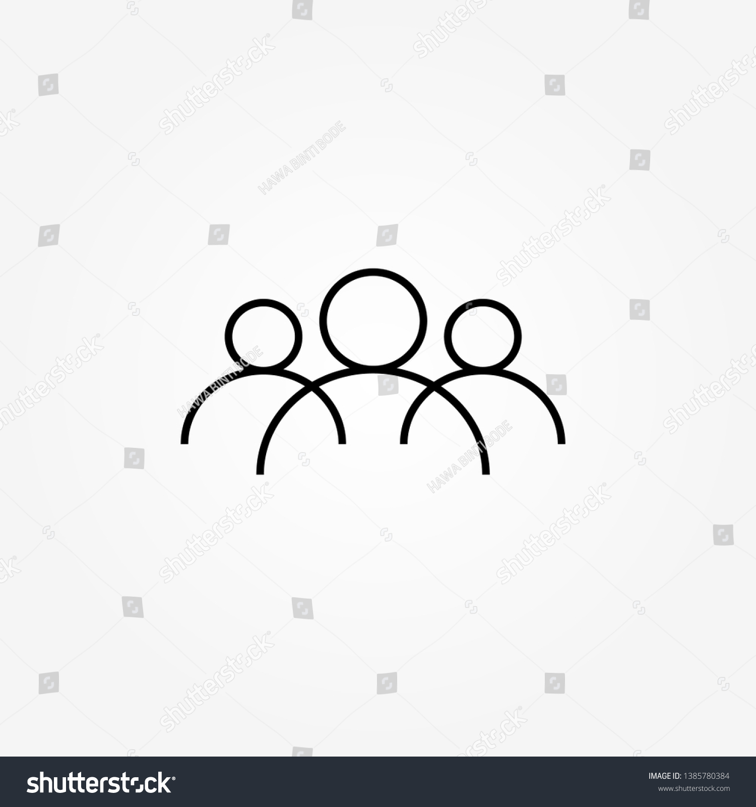 People Vector Iconpeople Line Icon Persons Stock Vector (royalty Free 