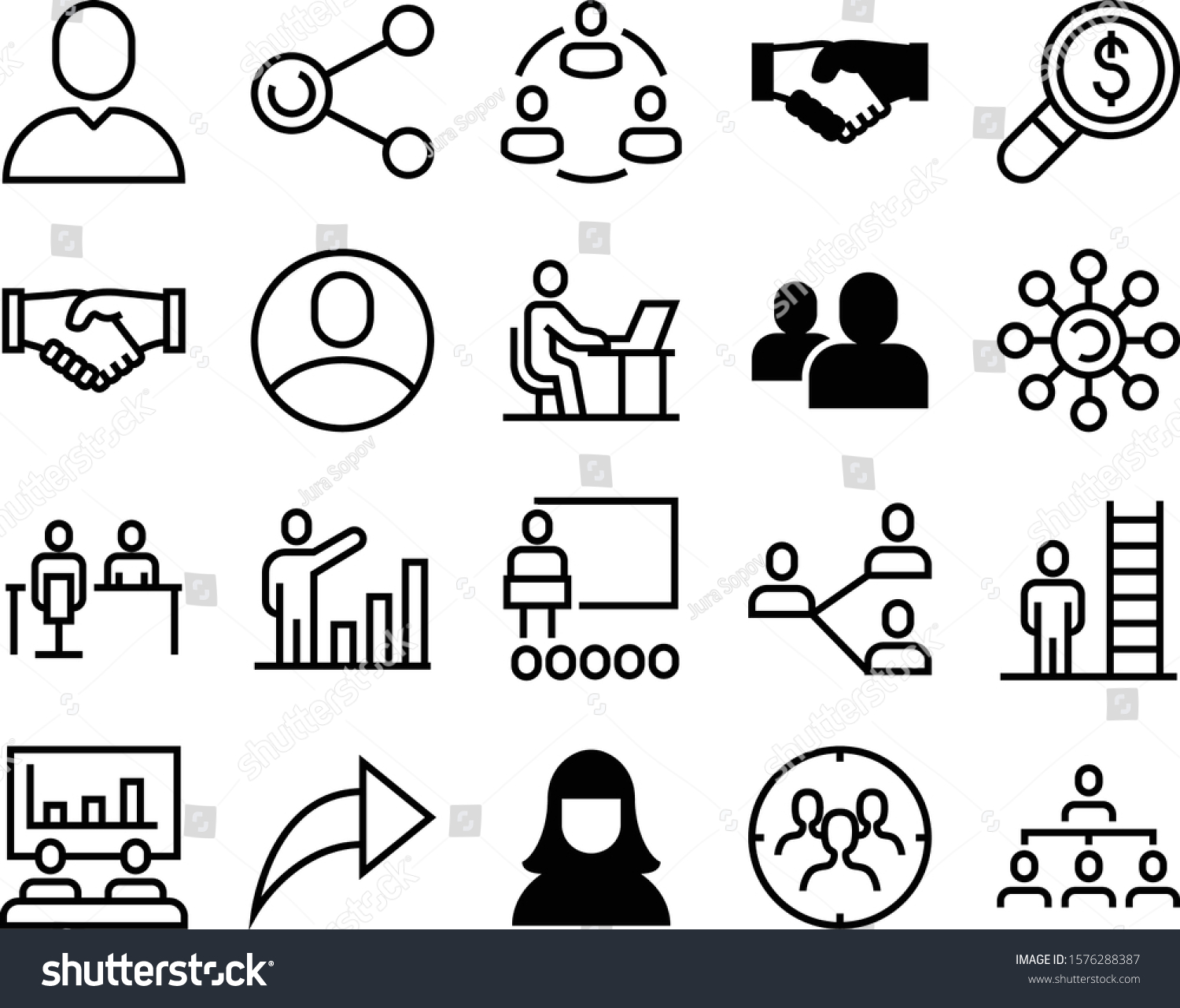 People Vector Icon Set Such Interface Stock Vector (Royalty Free ...