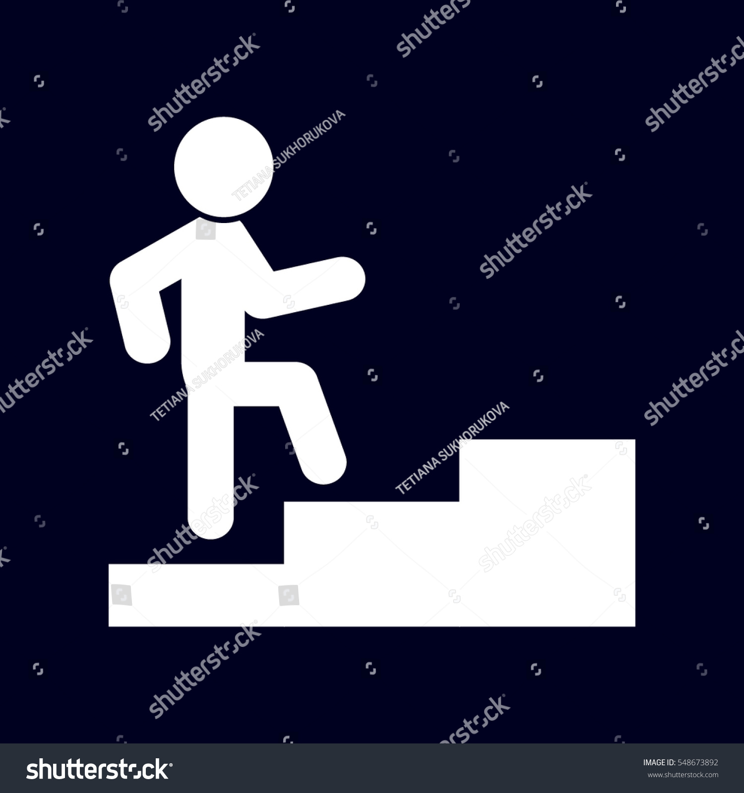 People Walking On Stairs Icon Vector Stock Vector (Royalty Free) 548673892