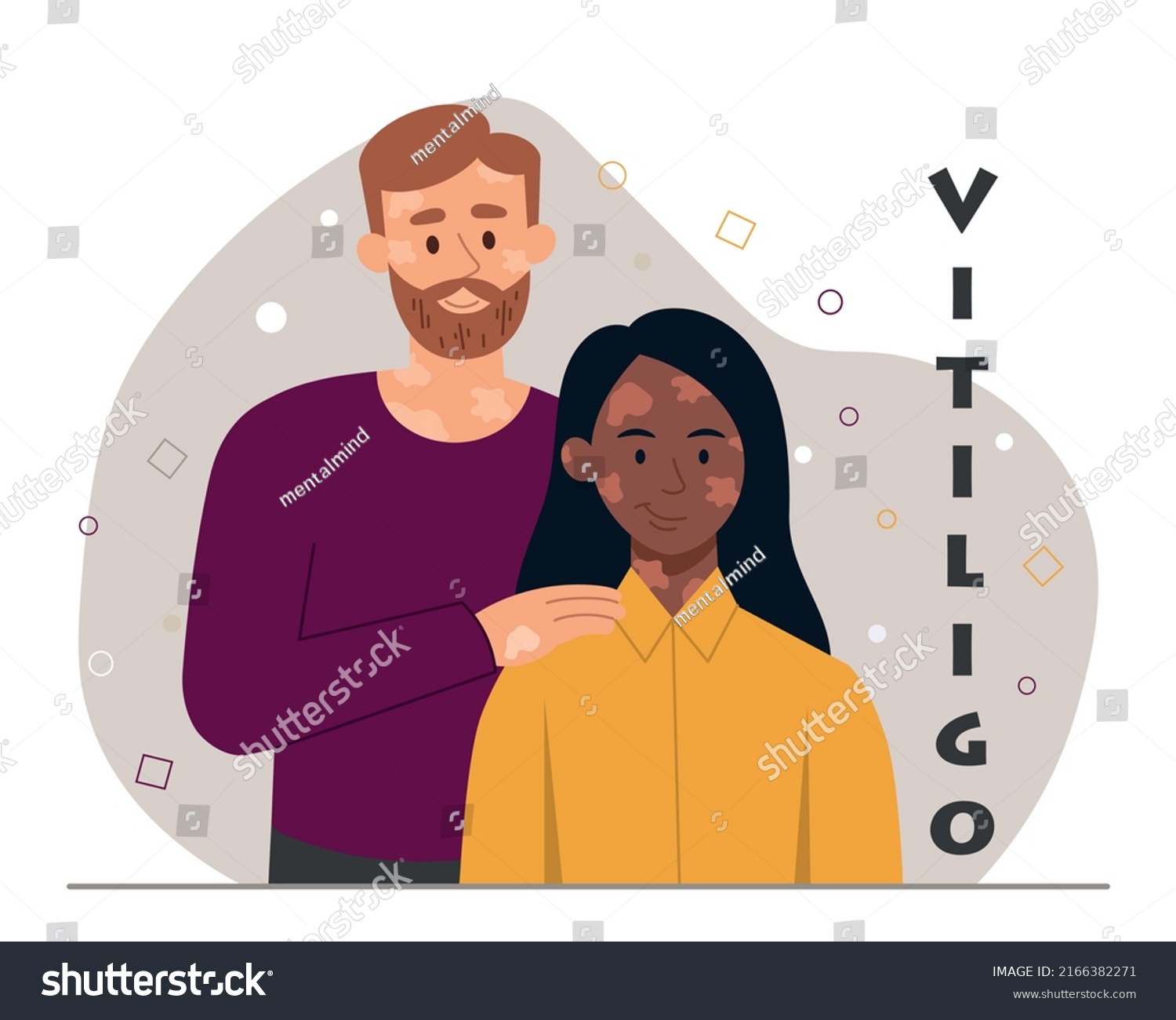 people-skin-disease-vitiligo-health-problems-stock-vector-royalty-free