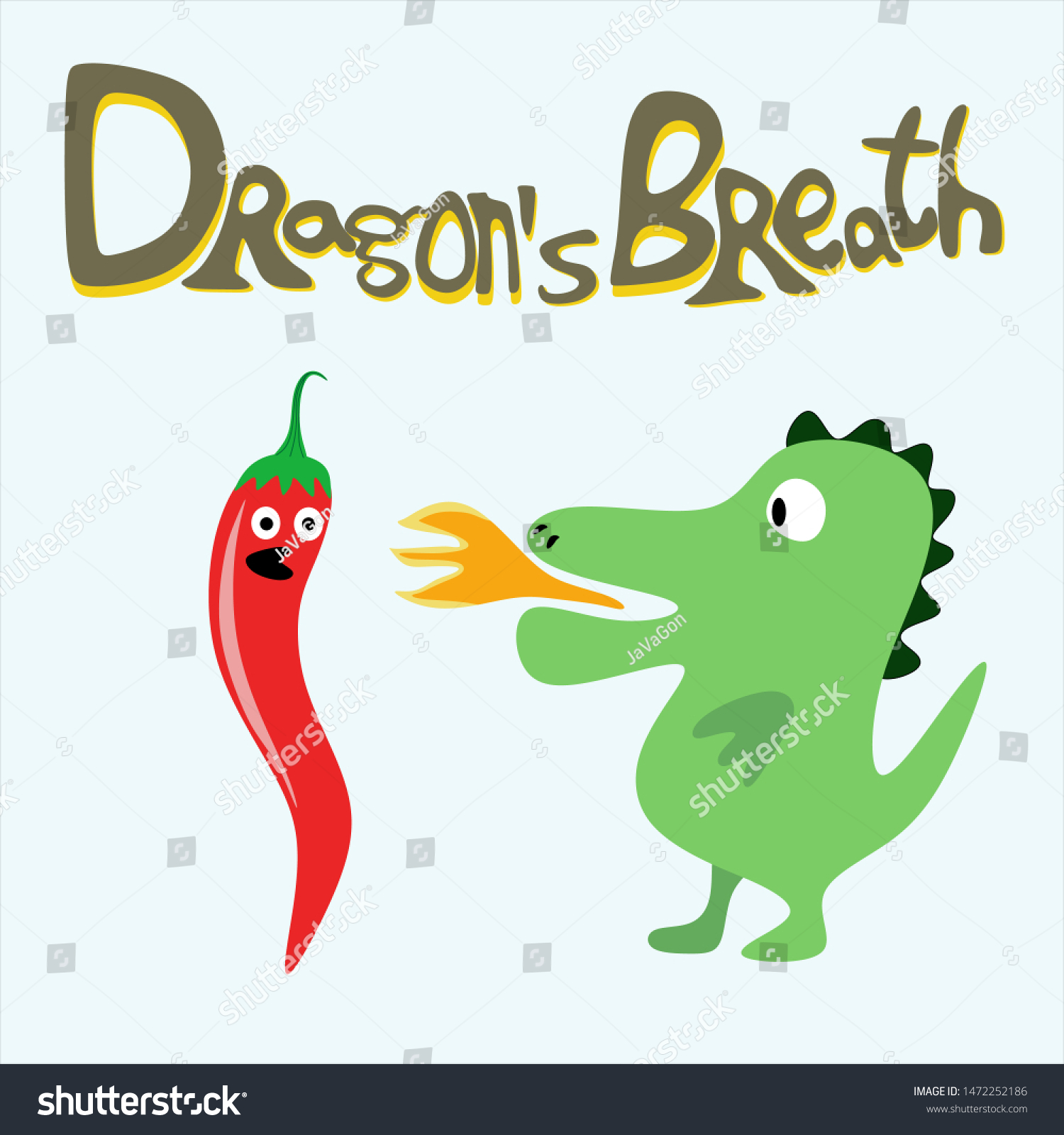 Pepper Horrified Dragons Breath Signature Vector Stock Vector Royalty Free
