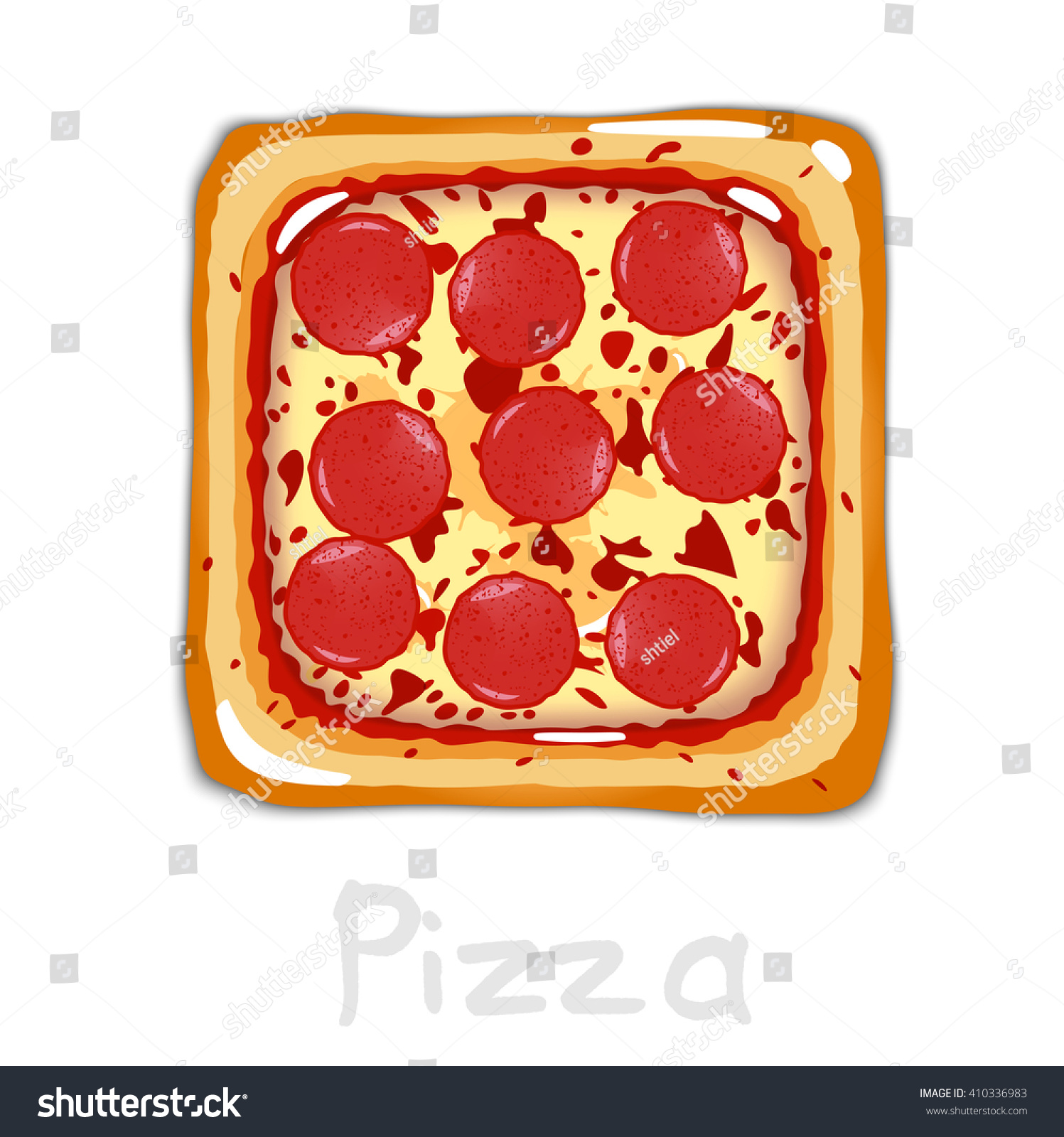 Square Pizza Clipart - THE SHOOT