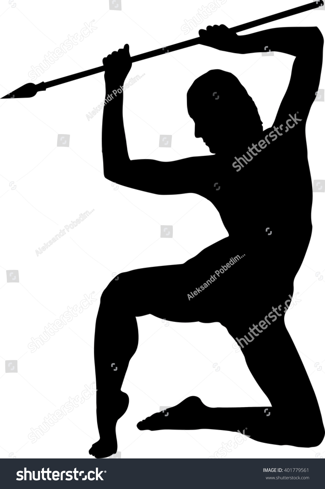 Perfect Body Naked Woman Silhouette Holding Stock Vector Royalty Free