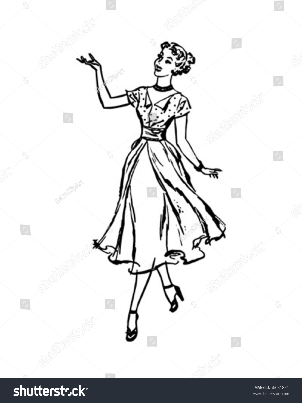 SVG of Perfect Housewife - Retro Clip Art svg