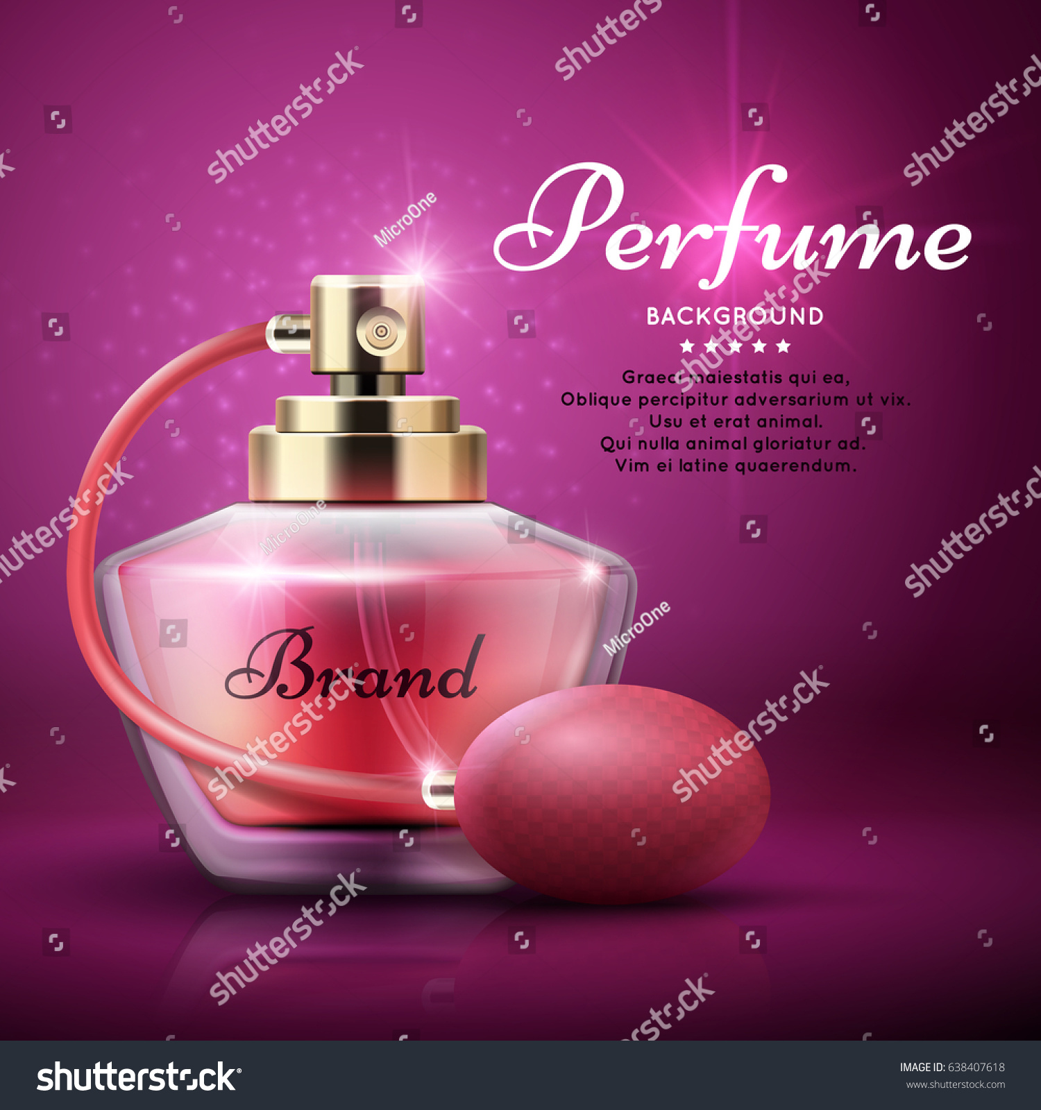 Perfume Product Vector Background Sweet Aroma Stock Vector (Royalty ...