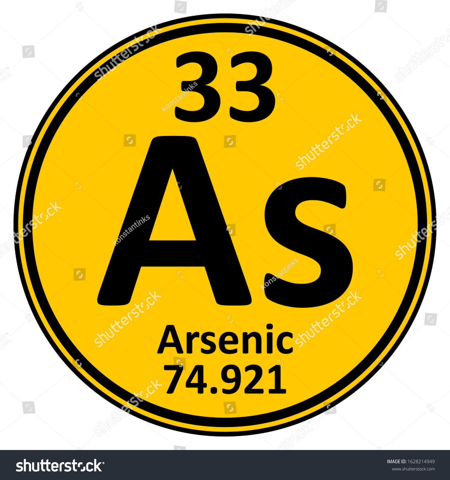 Periodic Table Element Arsenic Icon On Stock Vector Royalty Free 1628214949 2217