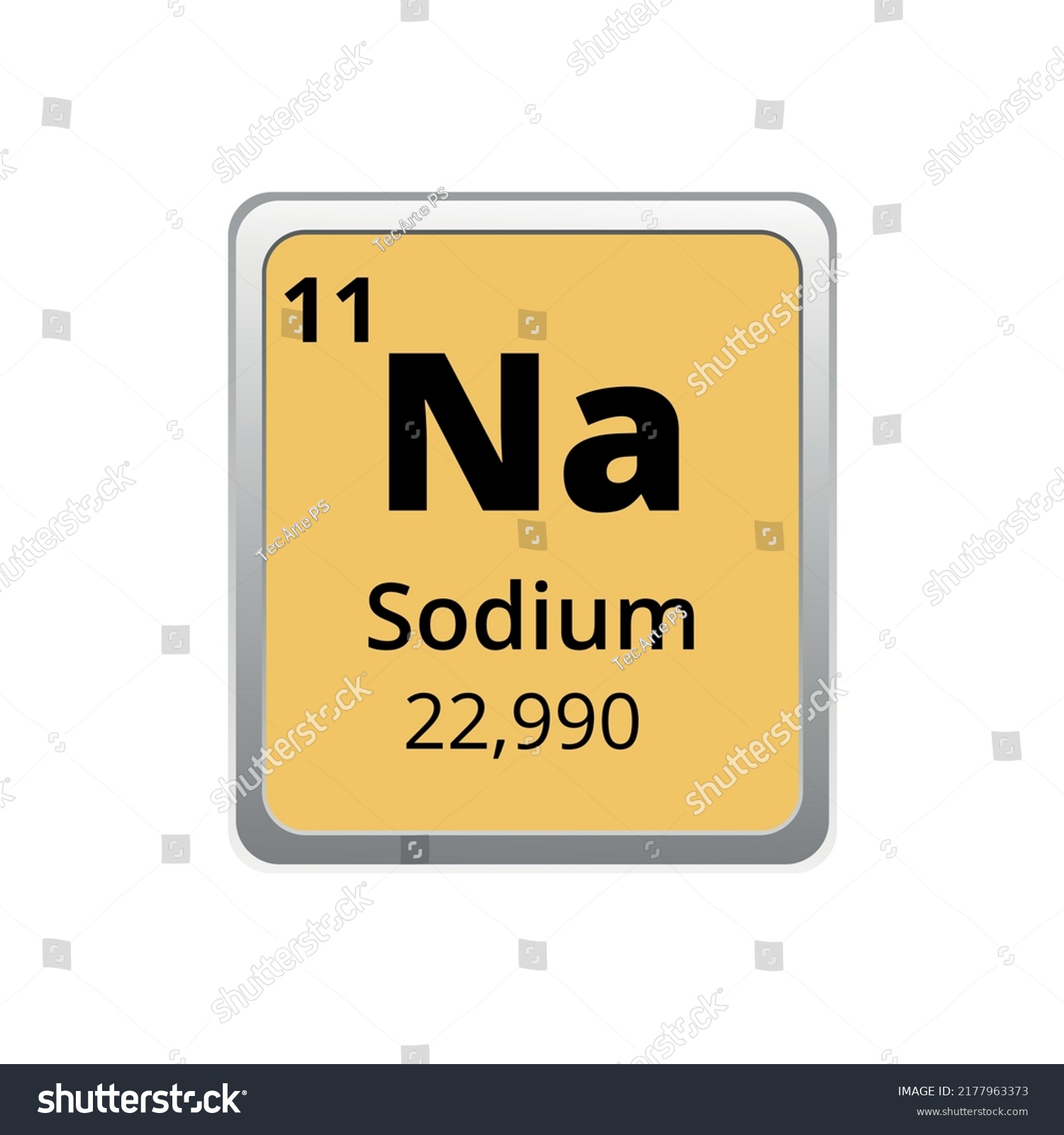 Periodic Table Element Sodium Icon On Stock Vector (Royalty Free ...