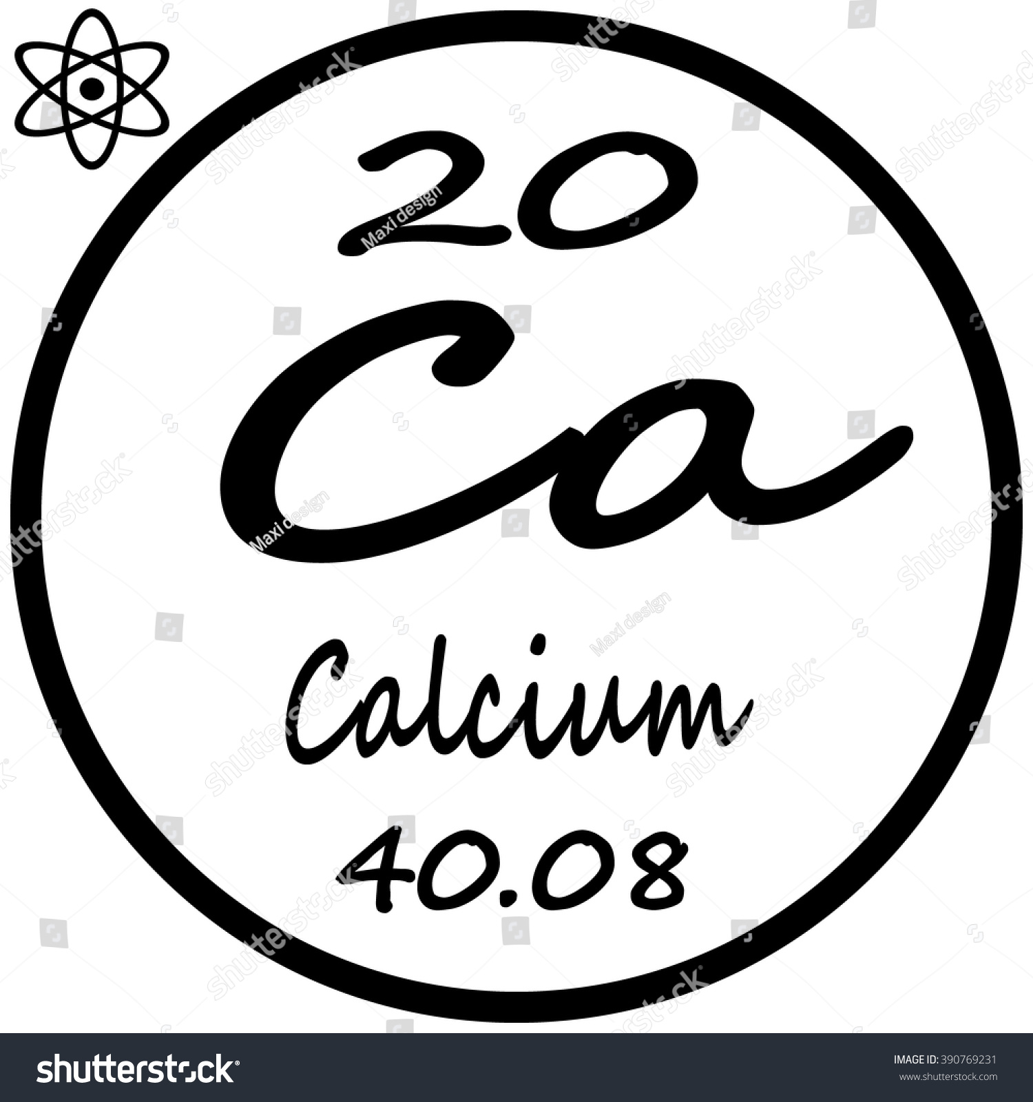 Periodic Table Elements Calcium Stock Vector Royalty Free 390769231 Shutterstock 4859