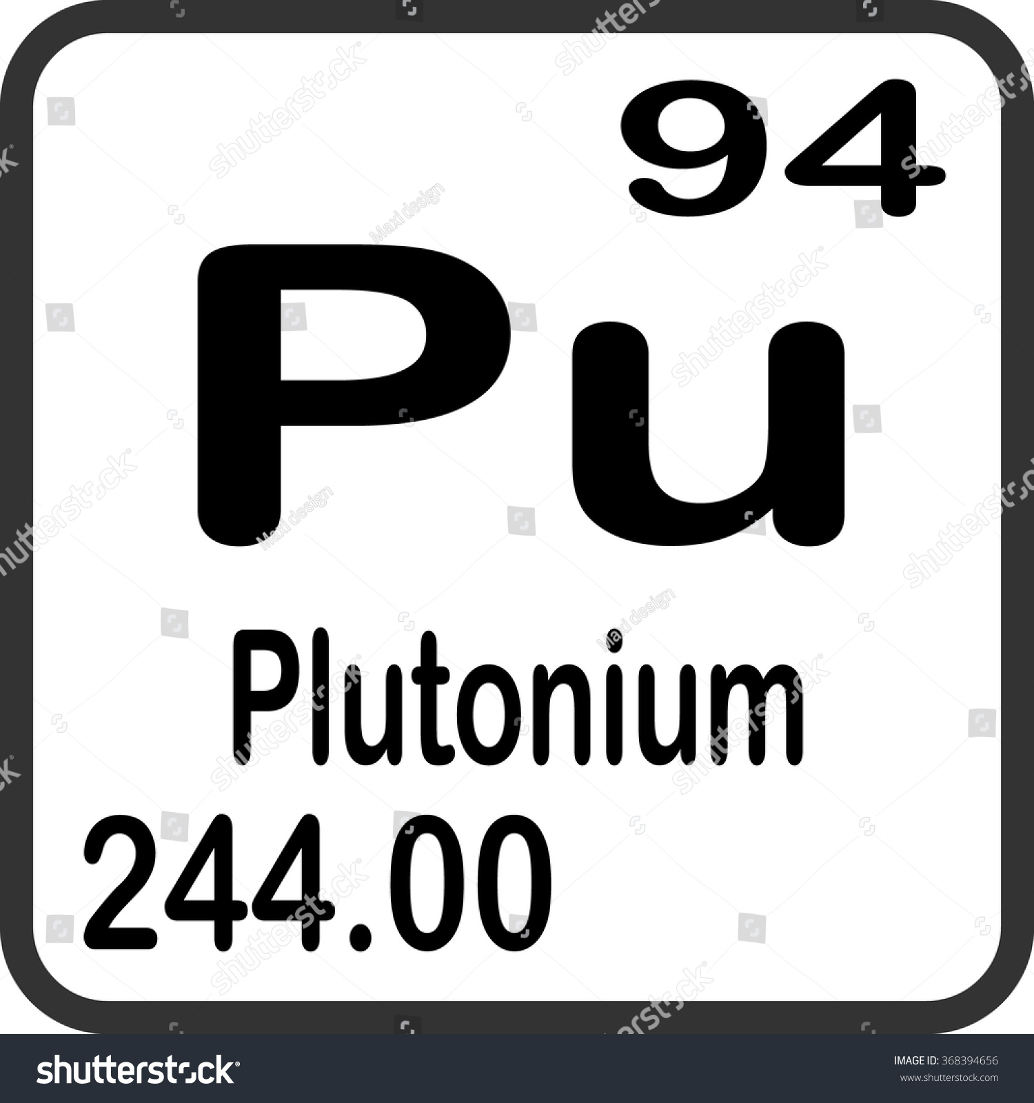 Periodic Table Elements Plutonium Stock Vector (Royalty Free) 368394656 ...