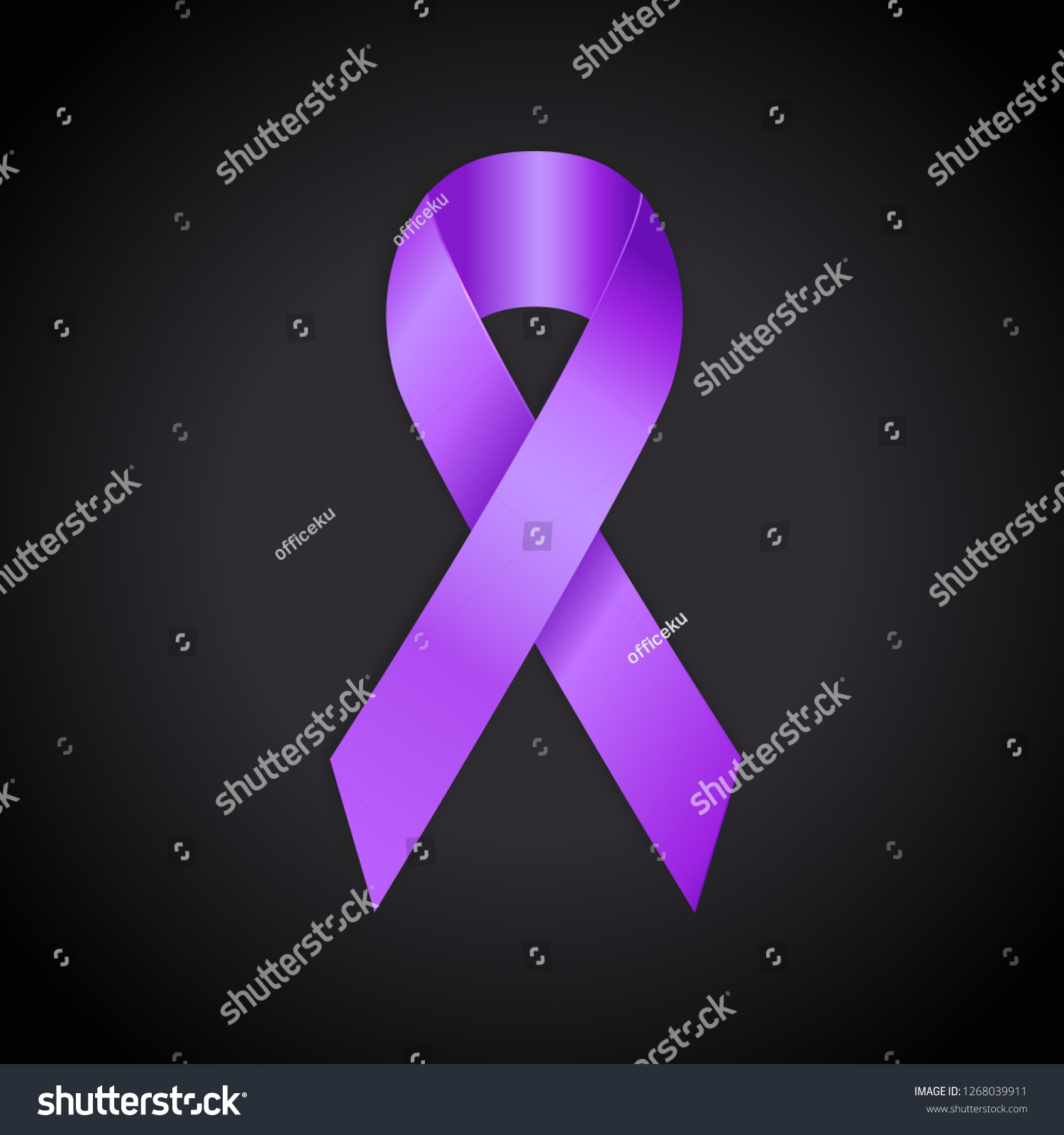SVG of Periwinkle ribbon on black background. Eating Disorder, Bulimia and other awareness symbol. - Vector  svg