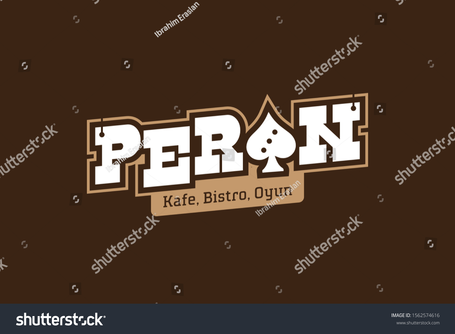 Peron Logo Design Game Coffe Sallon Stock Vector (Royalty Free ...