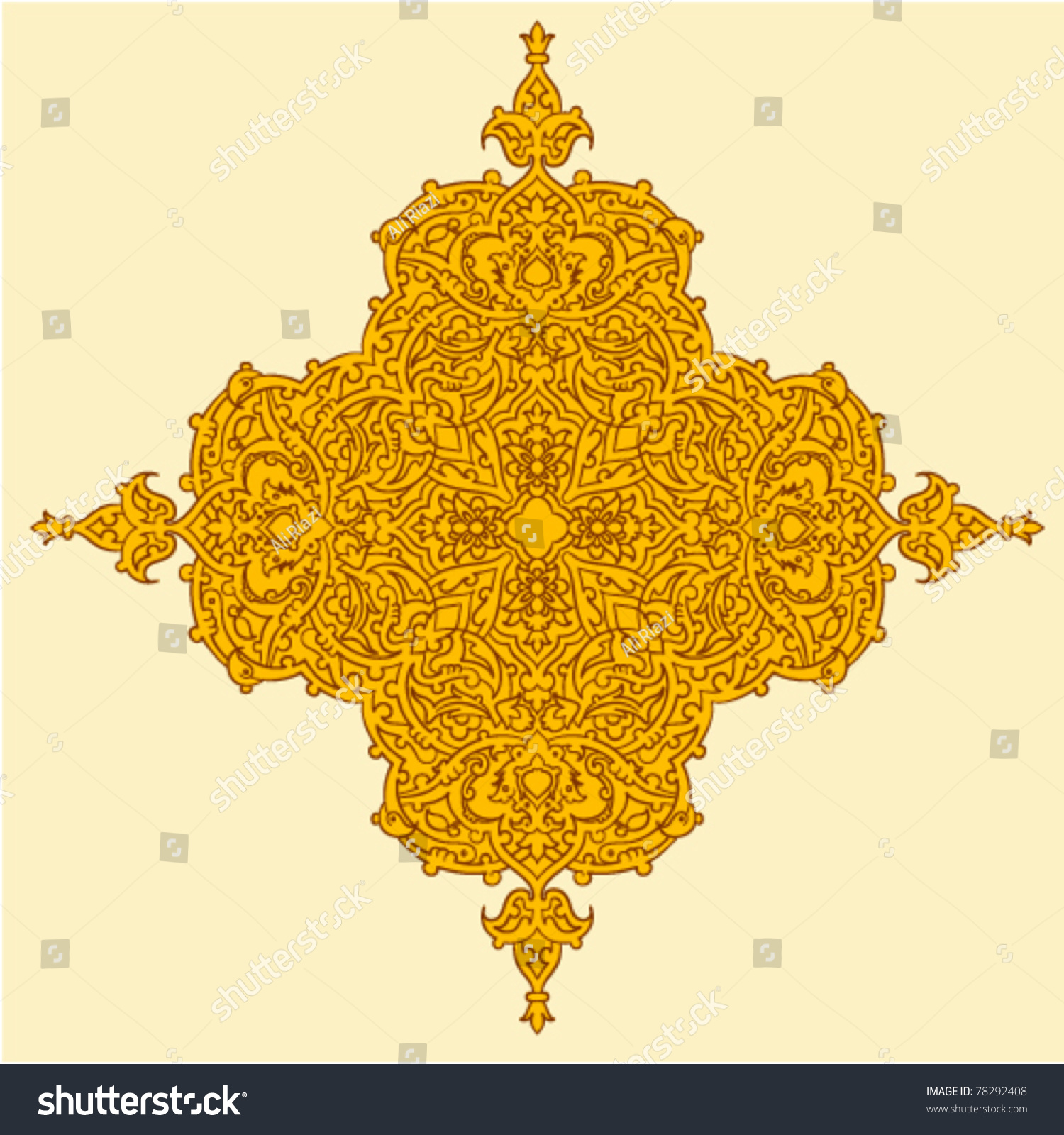 Persian Round Pattern Stock Vector Illustration 78292408 : Shutterstock