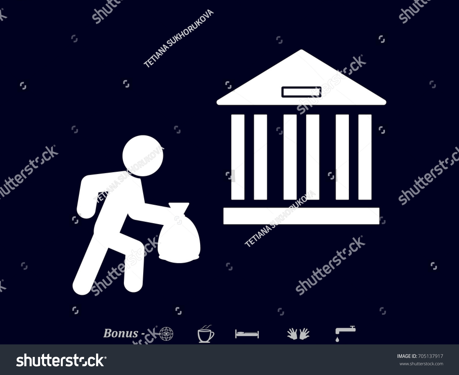 Person Bank Icon Vector Illustration Eps10 Stock Vector Royalty Free