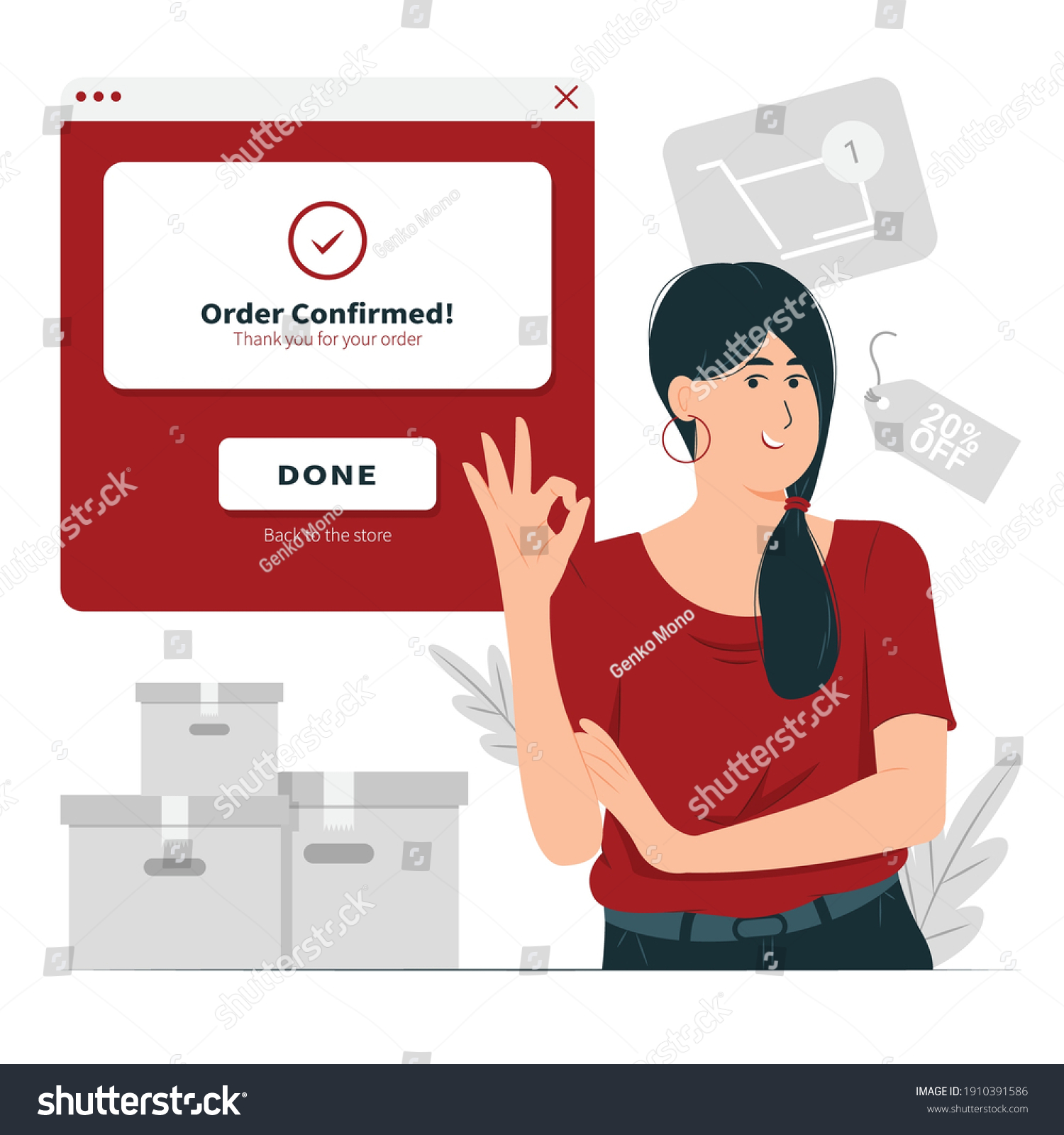 SVG of person, girl, a woman with order complete concept illustration svg