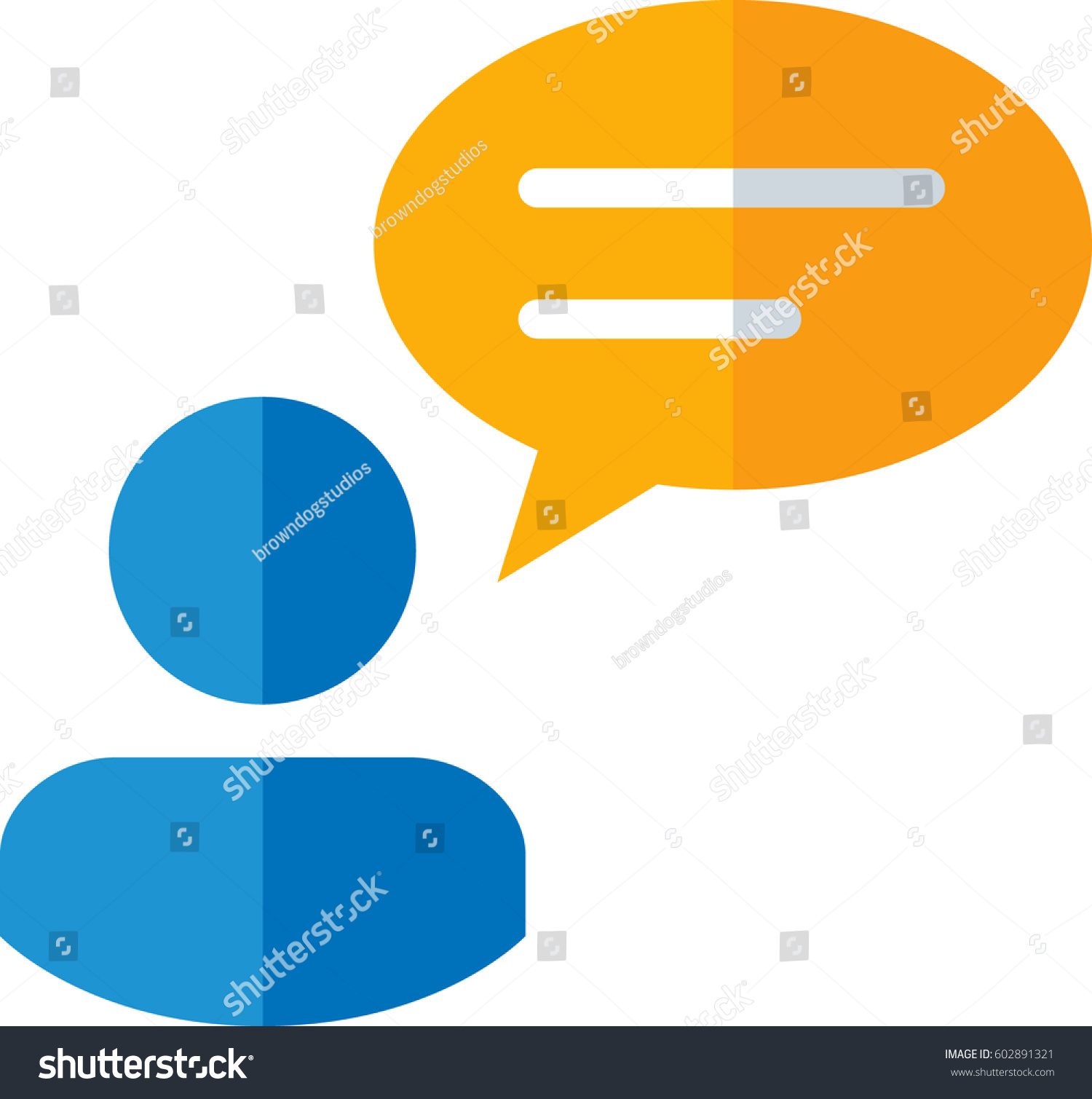 Person Making Comment Symbol Stock Vector (Royalty Free) 602891321 ...